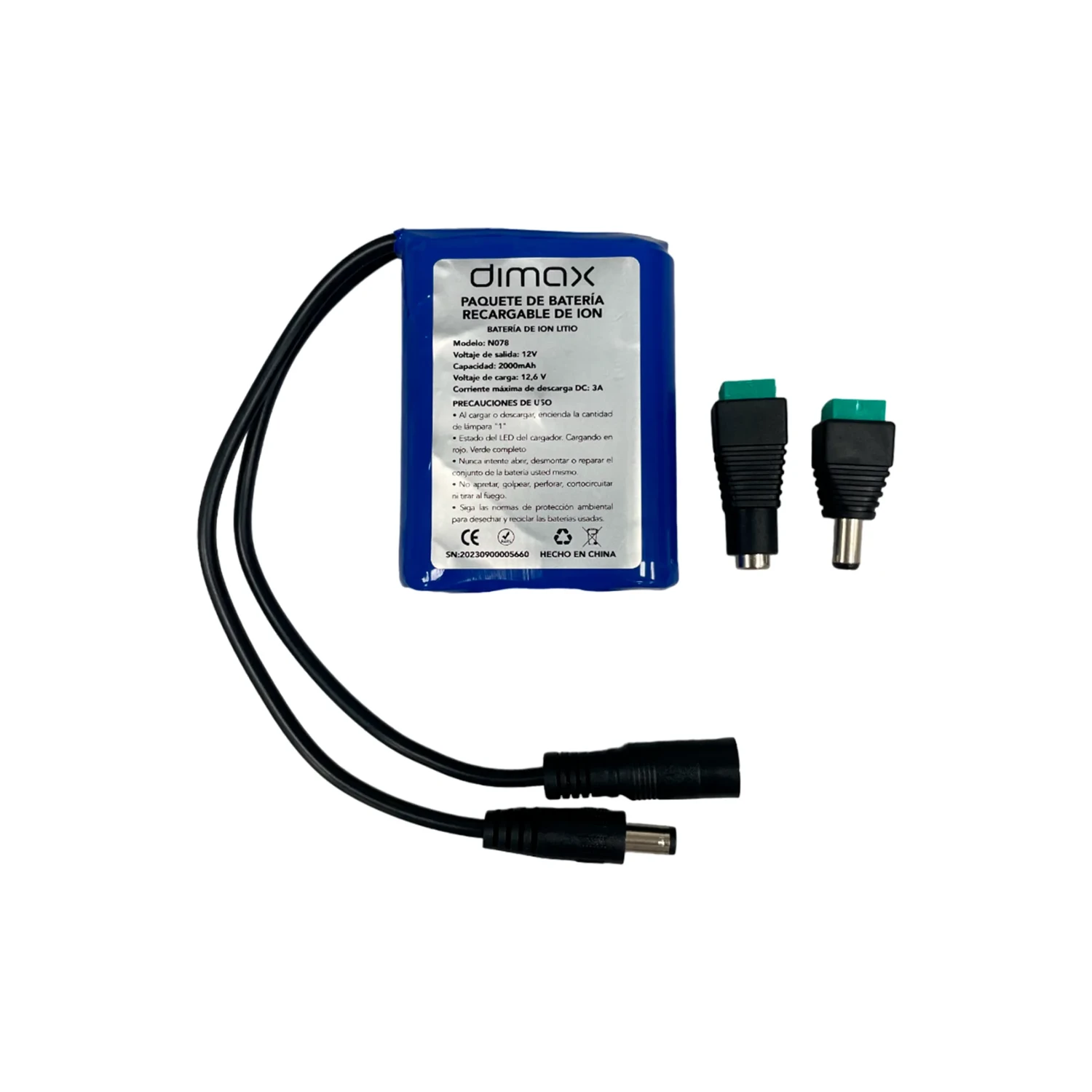 Bateria de Litio con Conector 12v2a — foto 1