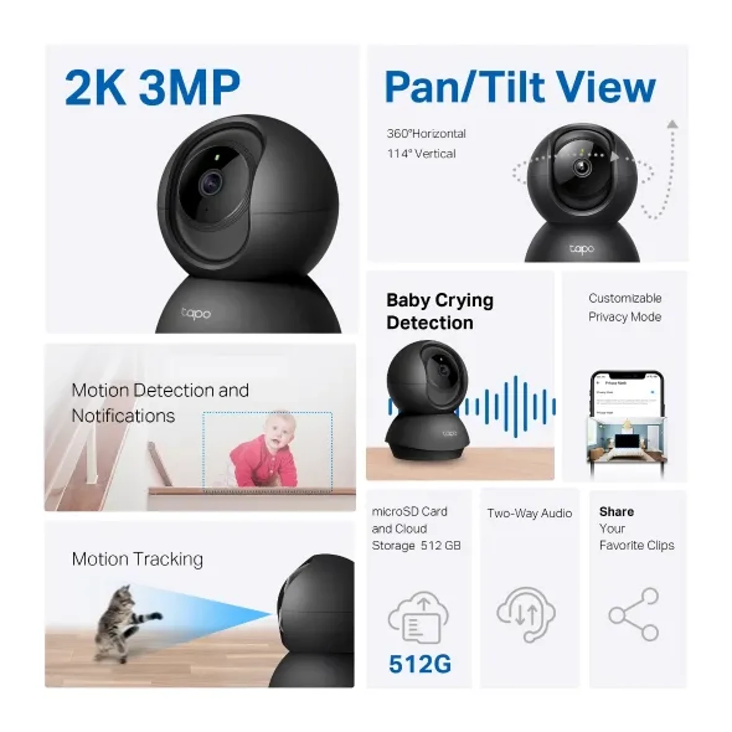 Camara WIFI Tapo C211 Rotacion 360° 2K — foto 1