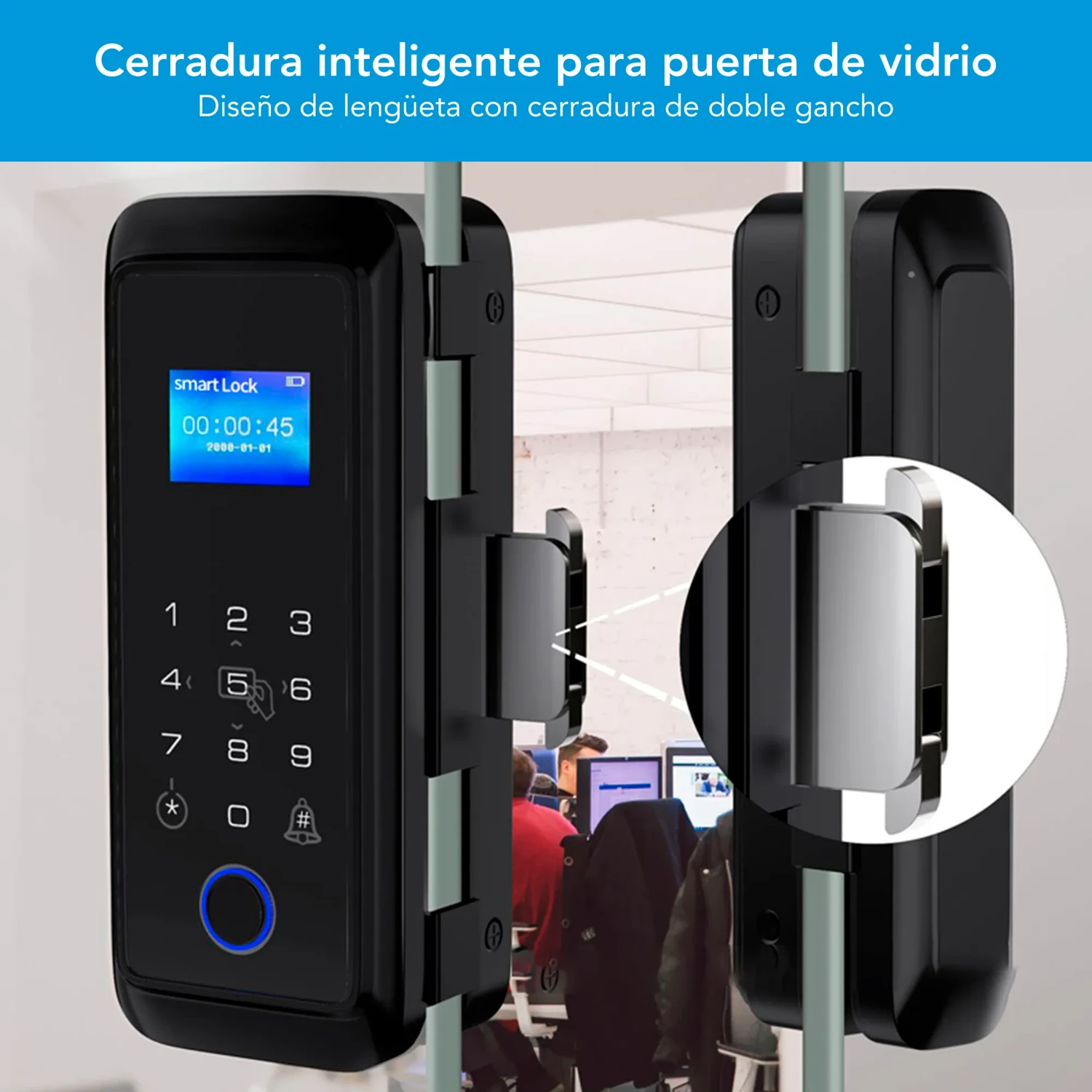 Cerradura Inteligente P/puerta de Vidrio — foto 5