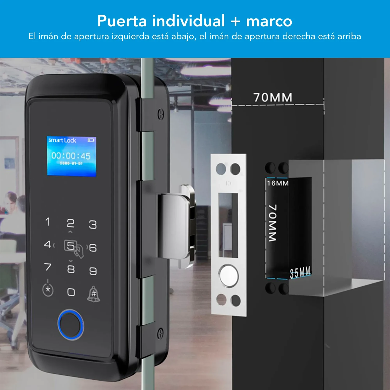 Cerradura Inteligente P/puerta de Vidrio — foto 8