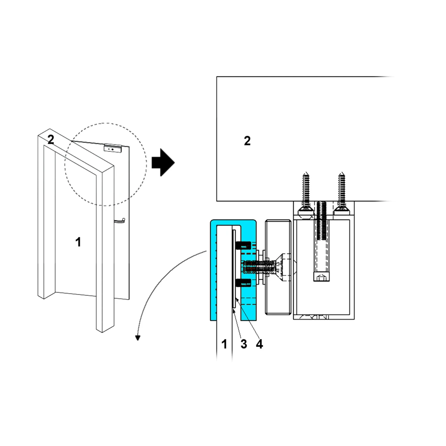 Bracket U P/cerradura Dhi-asf280u-v1 — foto 3