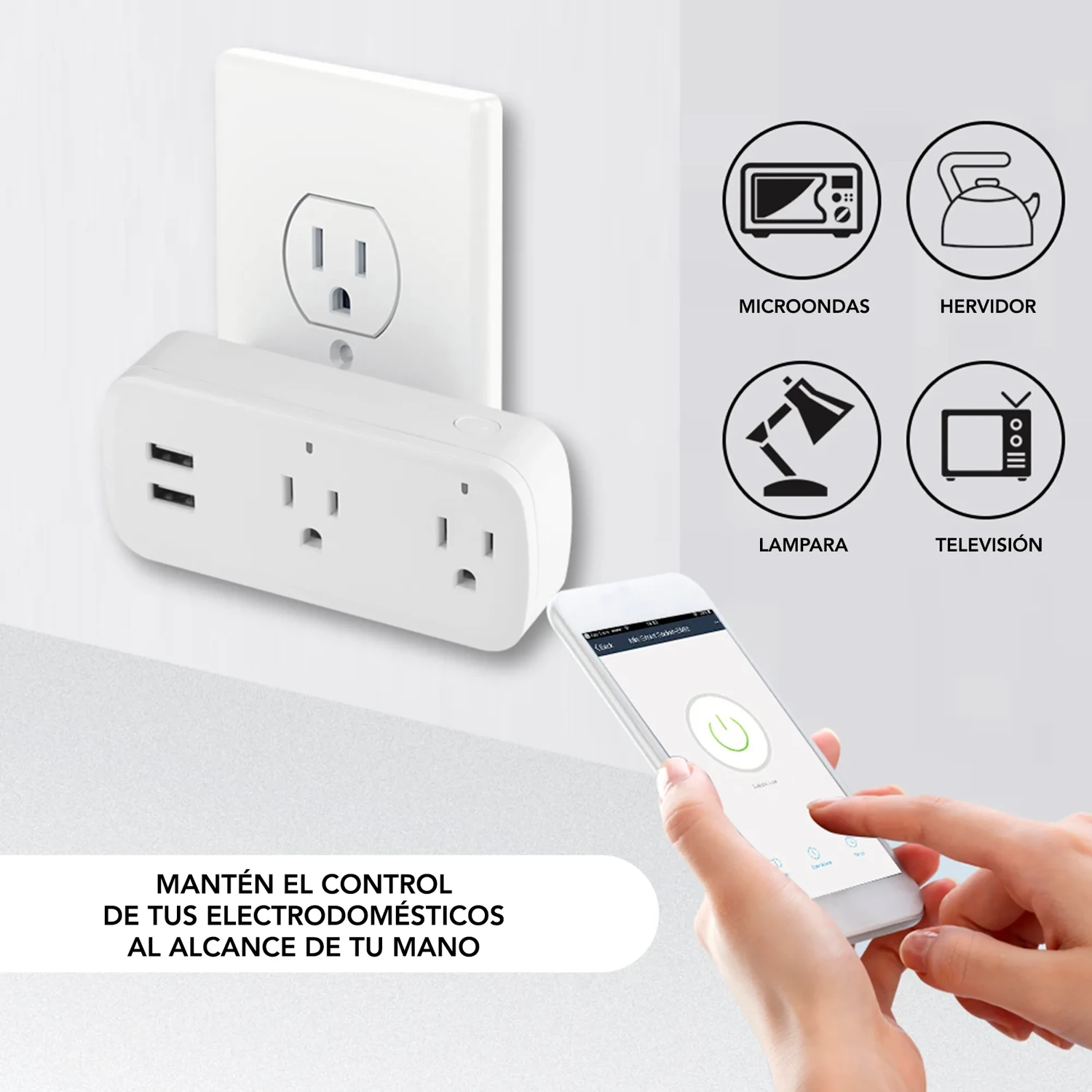 Enchufe Smart de 2 Tomas + 2 Usb_wifi — foto 3