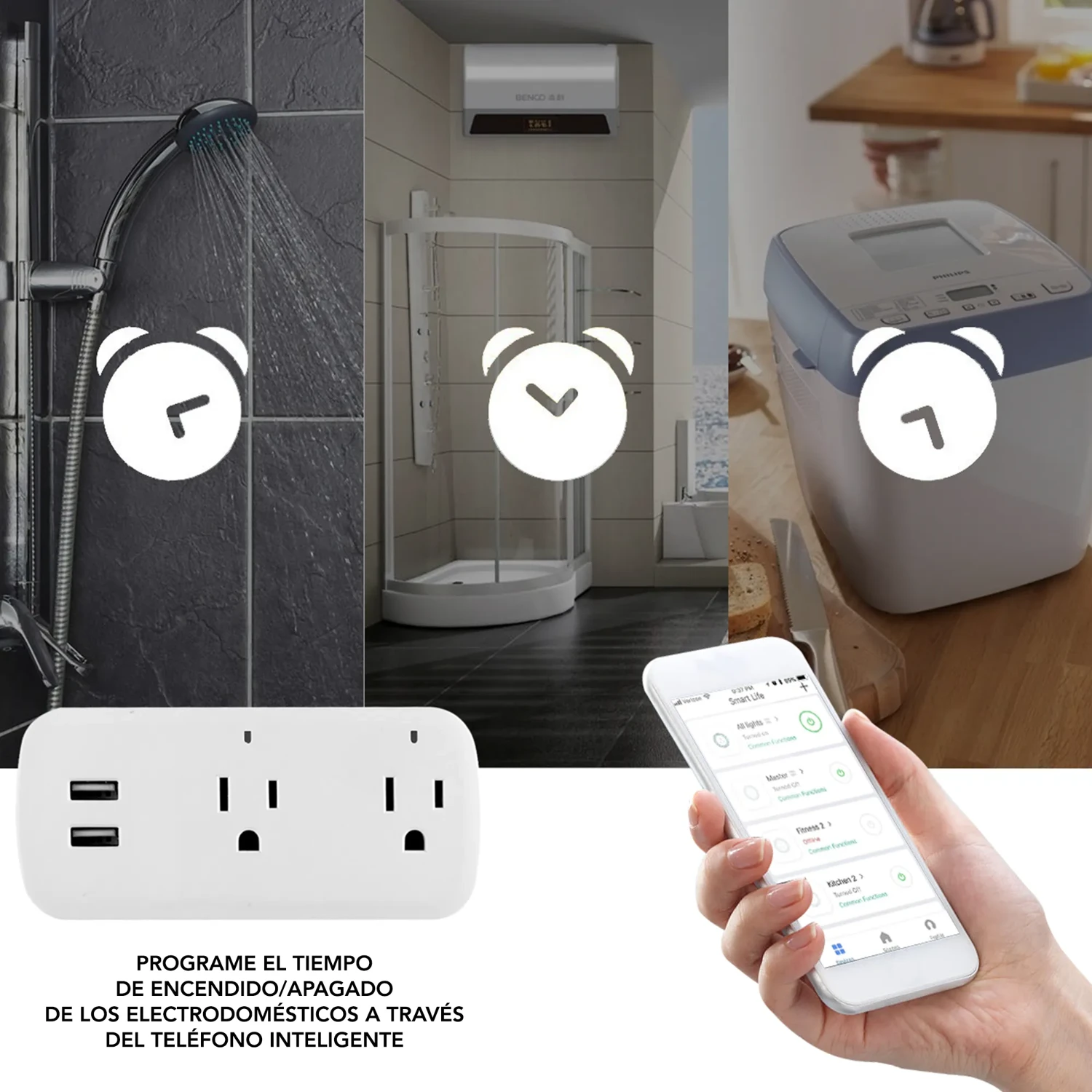 Enchufe Smart de 2 Tomas + 2 Usb_wifi — foto 4