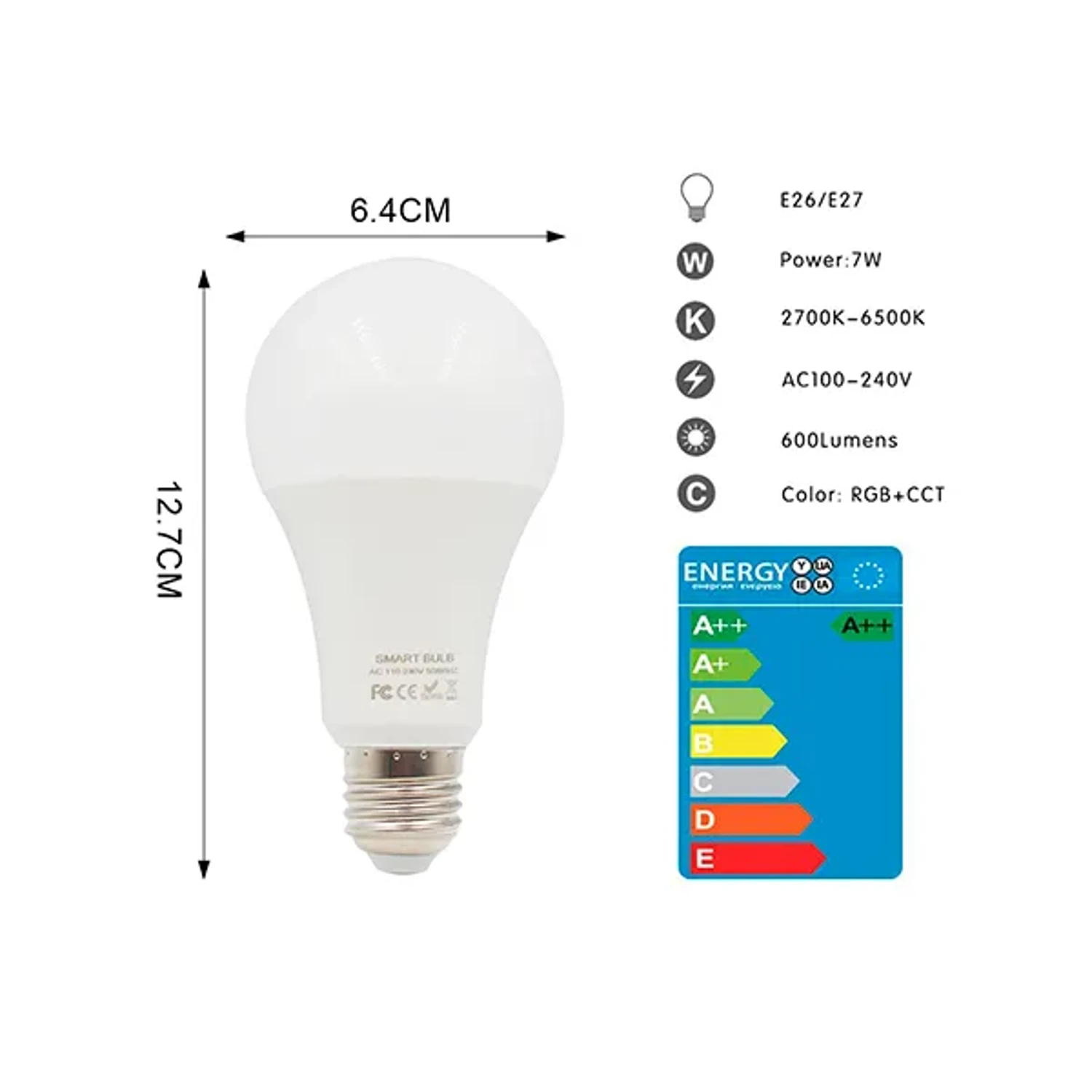 Bombillo RGB Smart, de Luz Lcd, 220v AC — foto 3