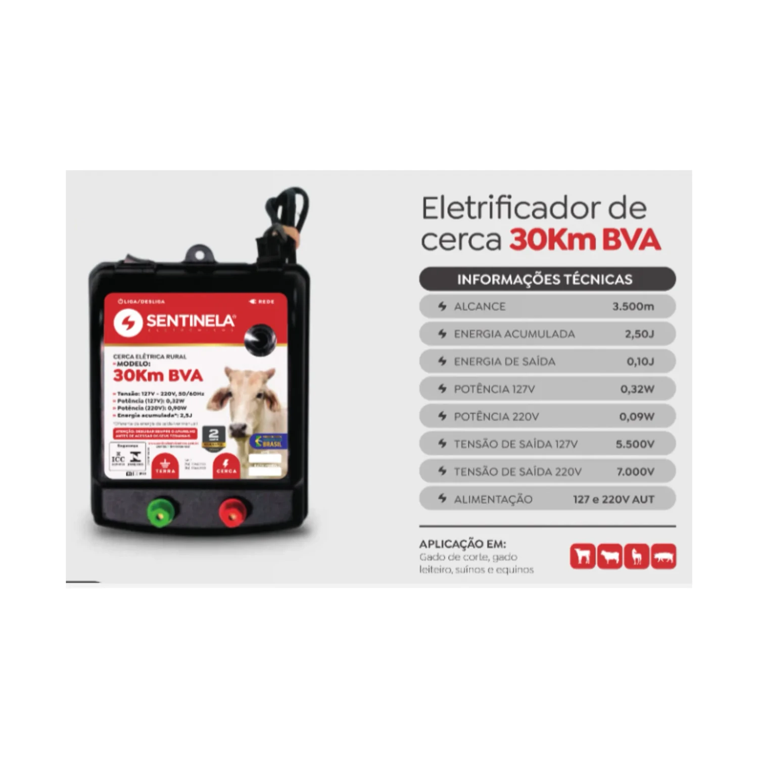 Cerca para Ganado de 30 Km, 220v. — foto 1