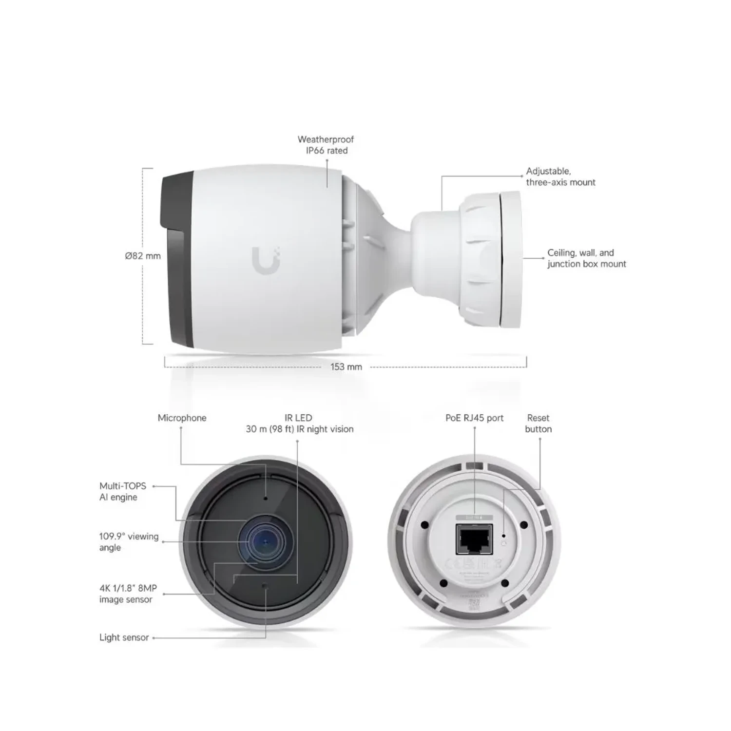 Camara IP Unifi Protect G6 Bullet 8 MP — foto 4