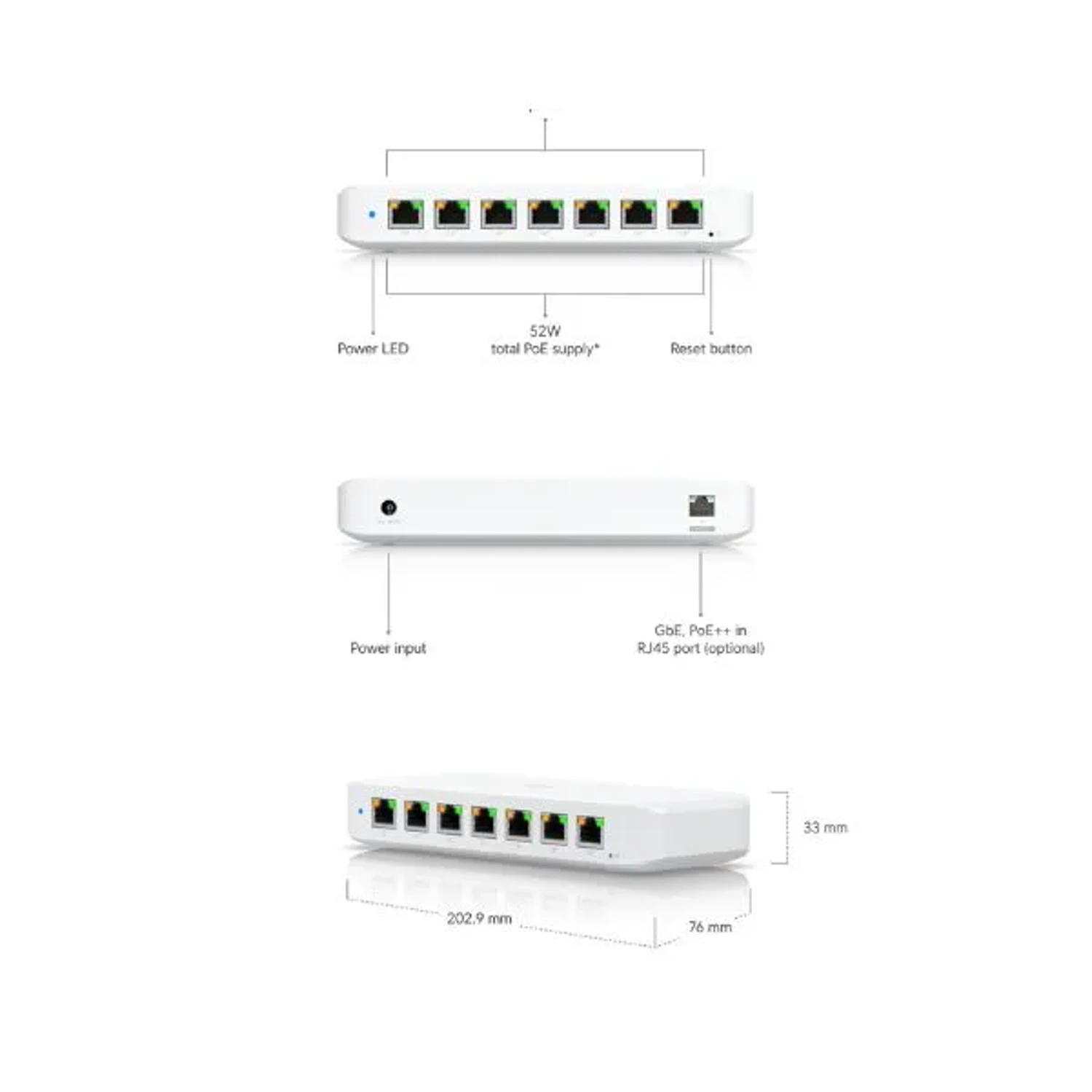 Switch Unifi Ultra 60w 8 Puertos Gigas — foto 2
