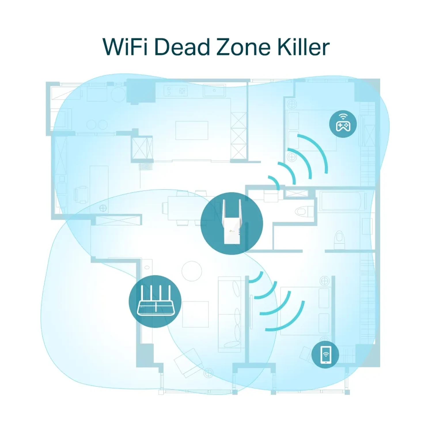 Extensor One Mesh Re605x WIFI 6 2 Antena — foto 5