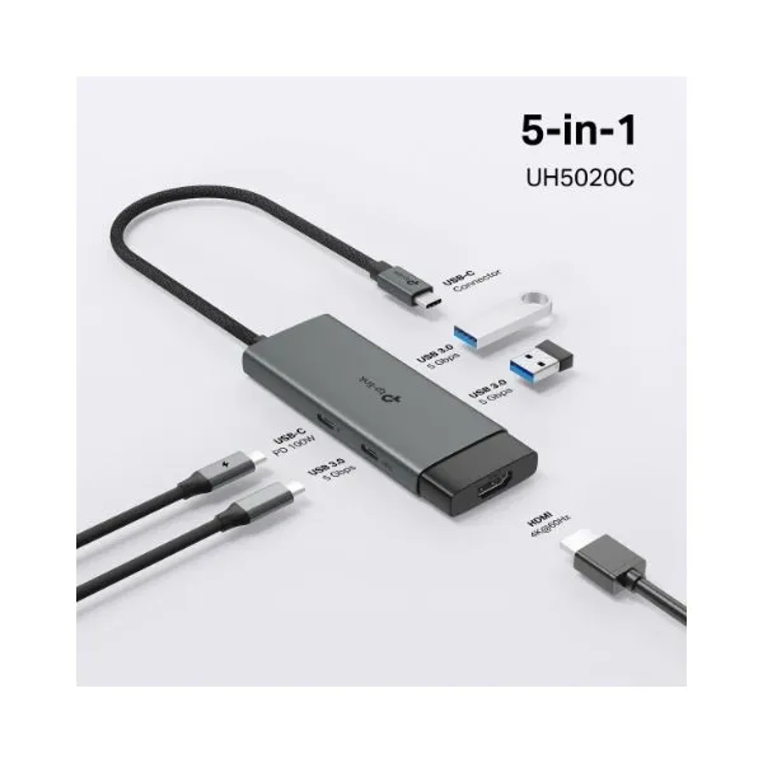 Hub Usb-c 5 en 1 Puerto HDMI 4k@60hz — foto 4