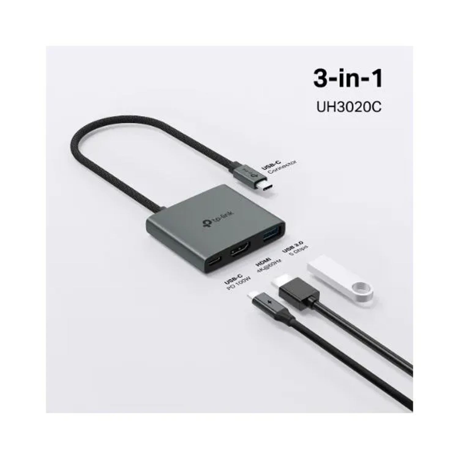 Hub Usb-c 3 en 1 Puerto HDMI 4k@60hz — foto 2