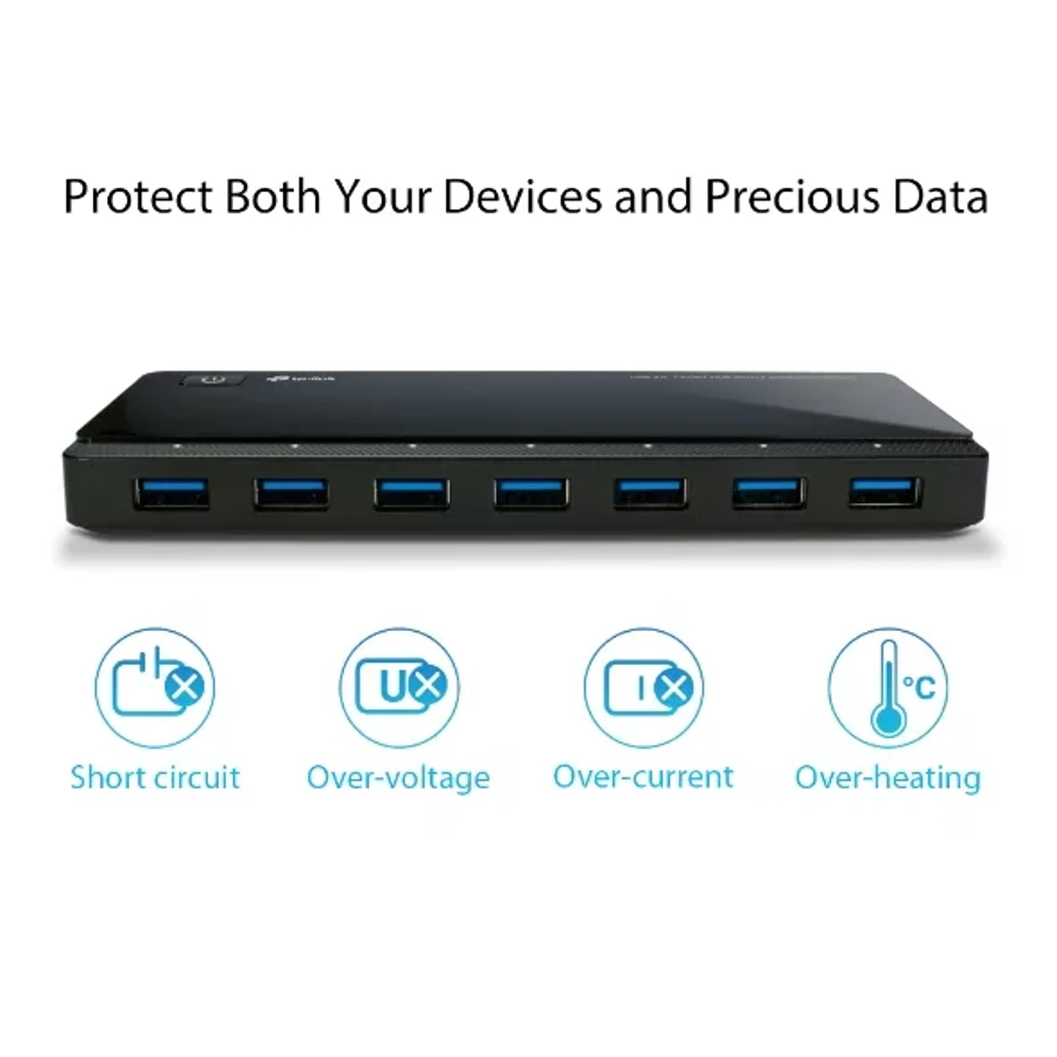 Hub de 7 Puertos Uh720 USB 3.0 con 2 — foto 3