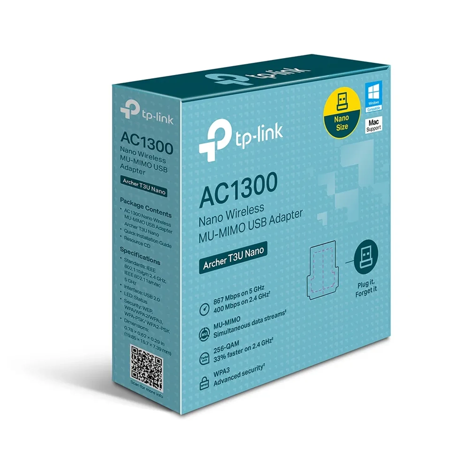 Mini Adaptador USB Inalambrico AC 1300 — foto 4