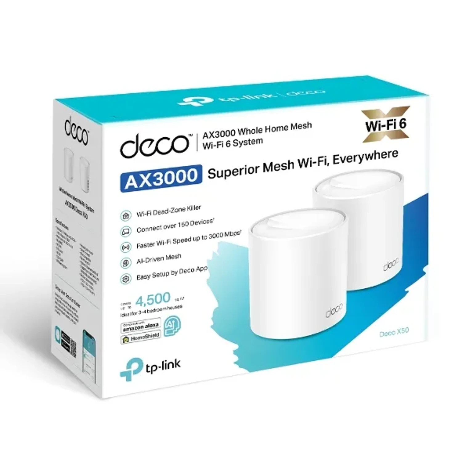 Sistemas Wi-fi 6 Mesh/deco X50(2-pack) — foto 1