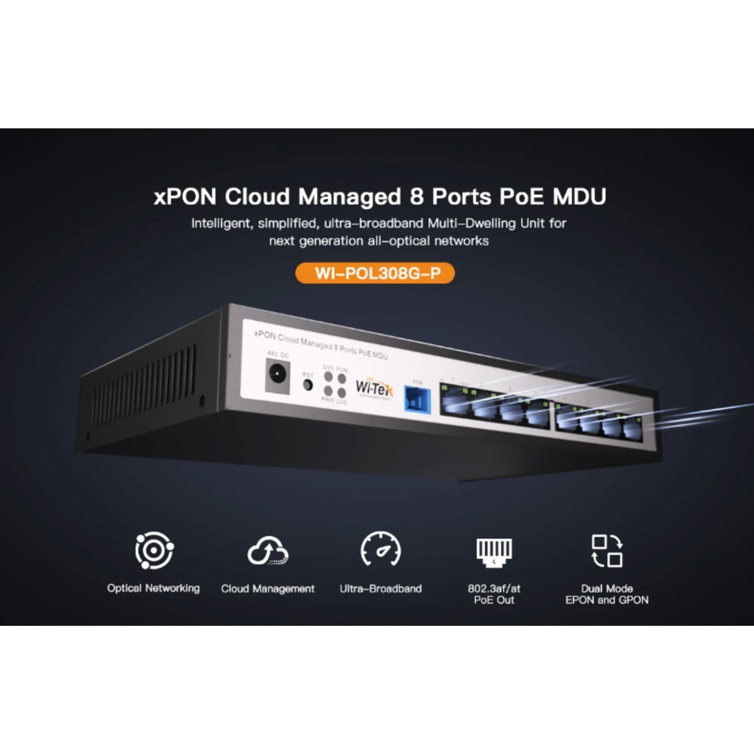 Xpon Cloud Managed 8 Puertos Gigas POE — foto 2