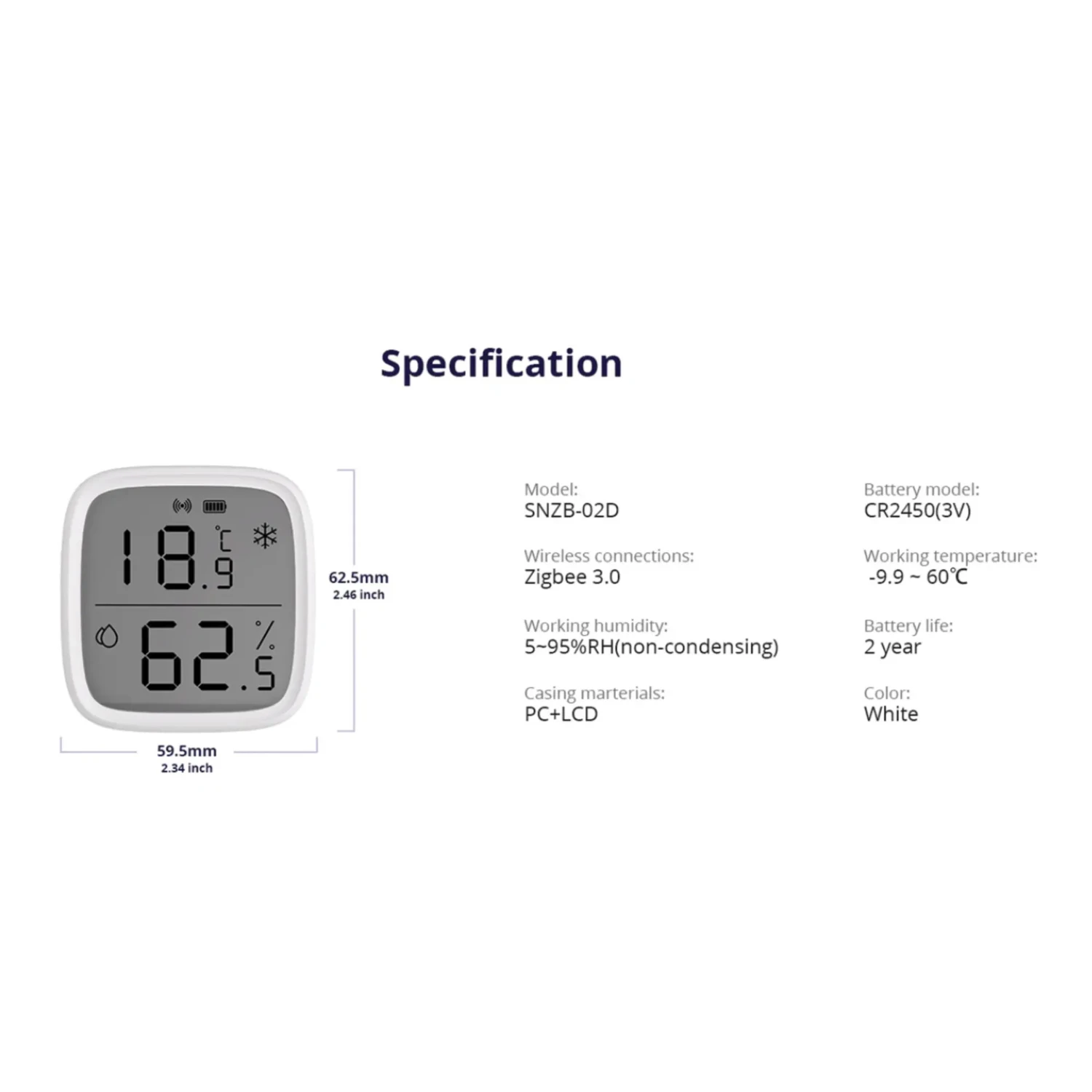 Sensor de Temperatura & Humedad Zigbee — foto 2