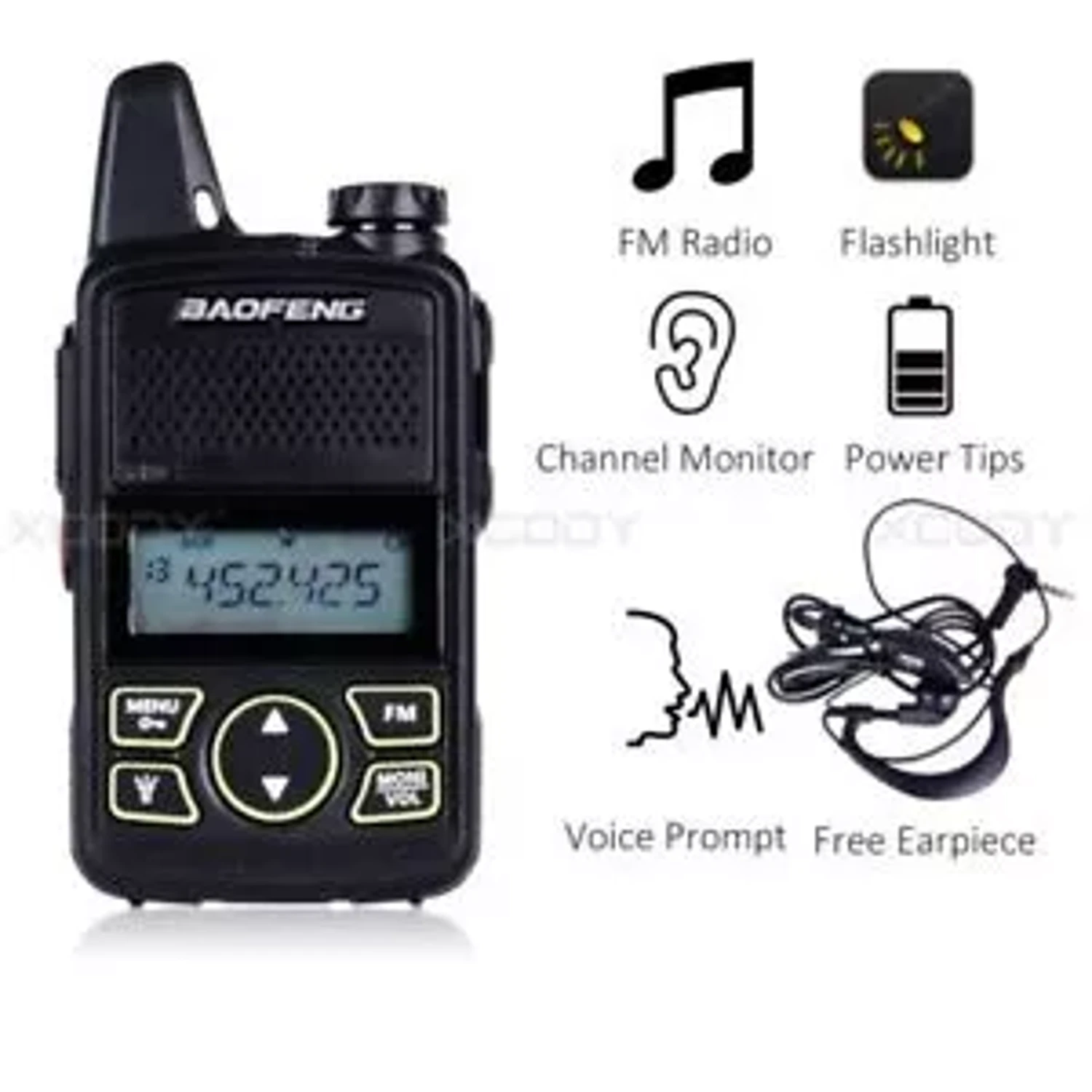 Mini Walkie Talkie UHF con Pantalla — foto 1