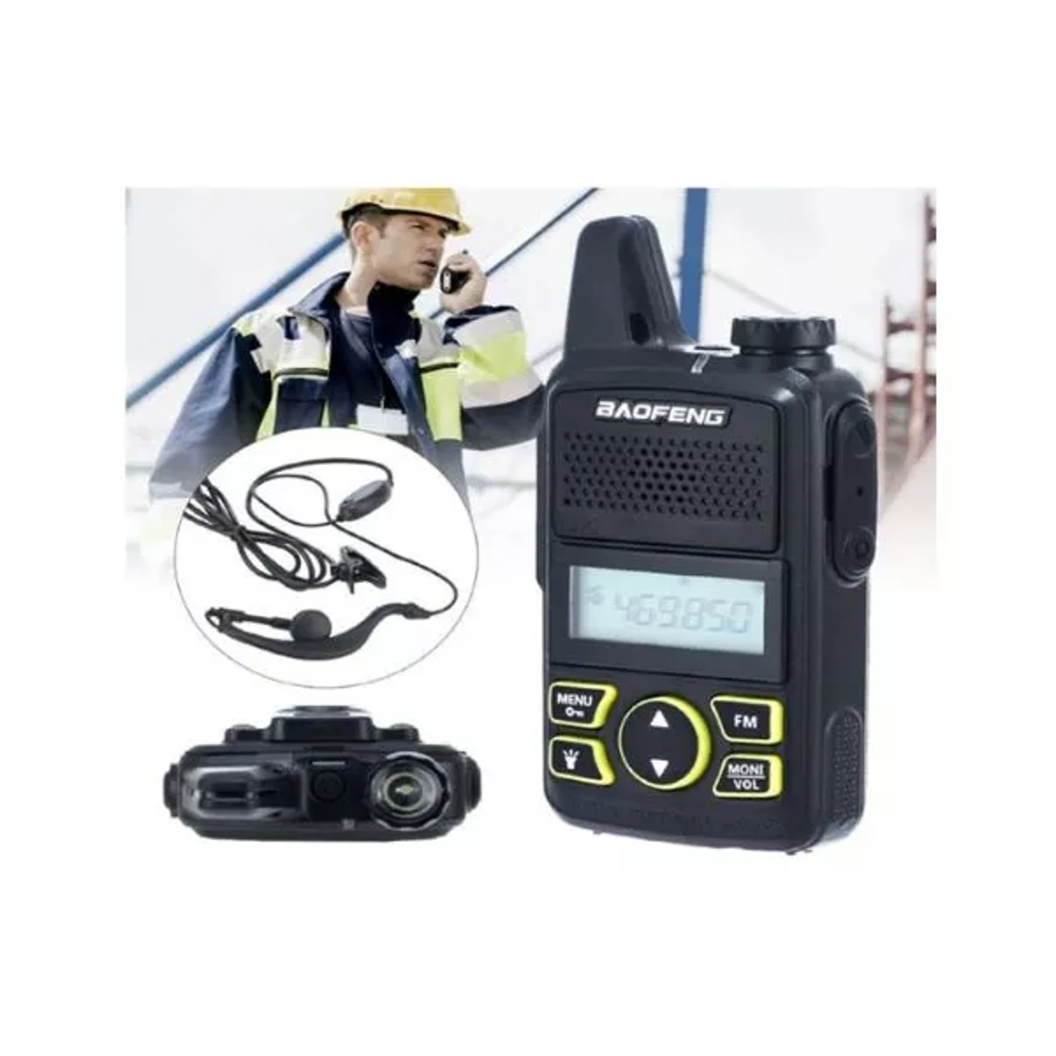 Mini Walkie Talkie UHF con Pantalla — foto 2