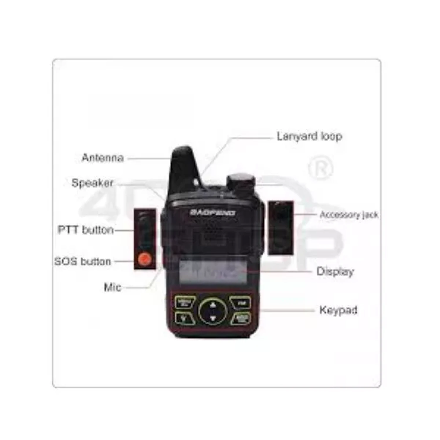 Mini Walkie Talkie UHF con Pantalla — foto 9