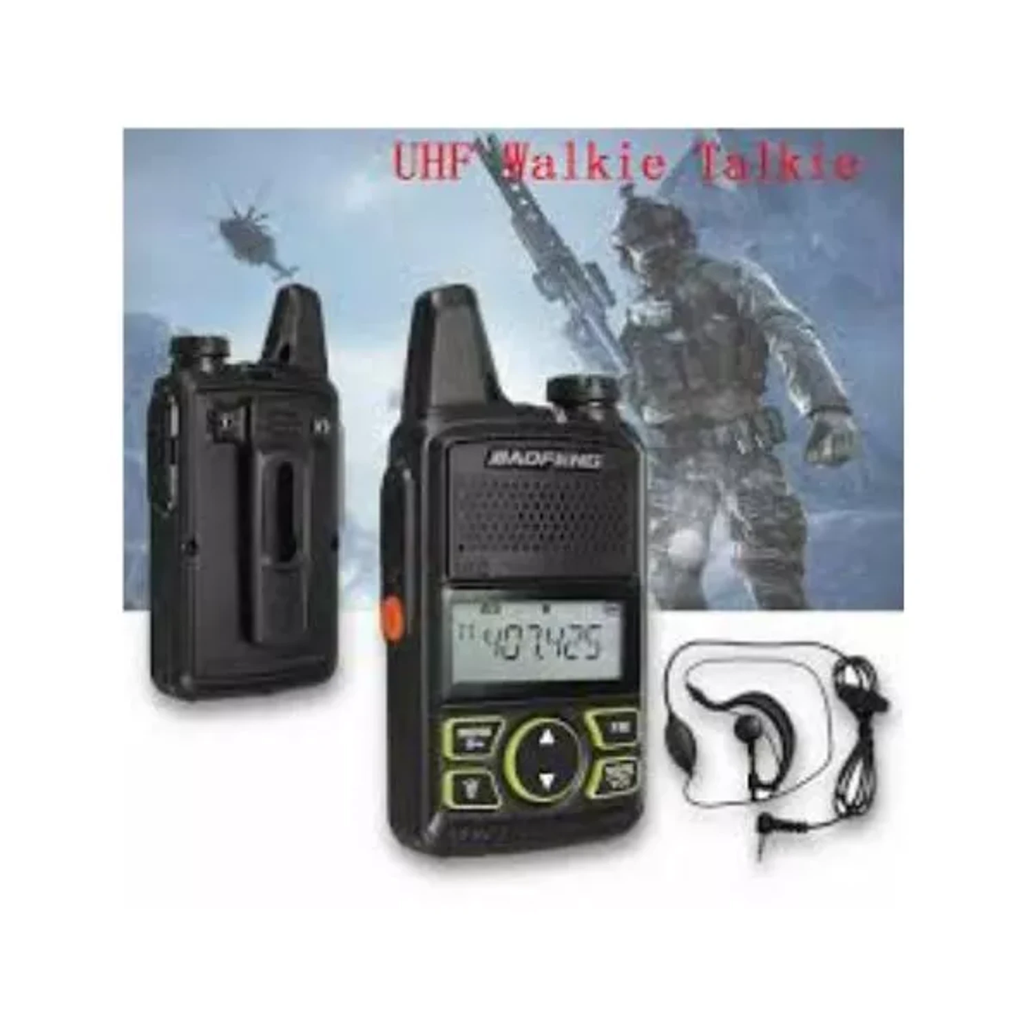 Mini Walkie Talkie UHF con Pantalla — foto 10