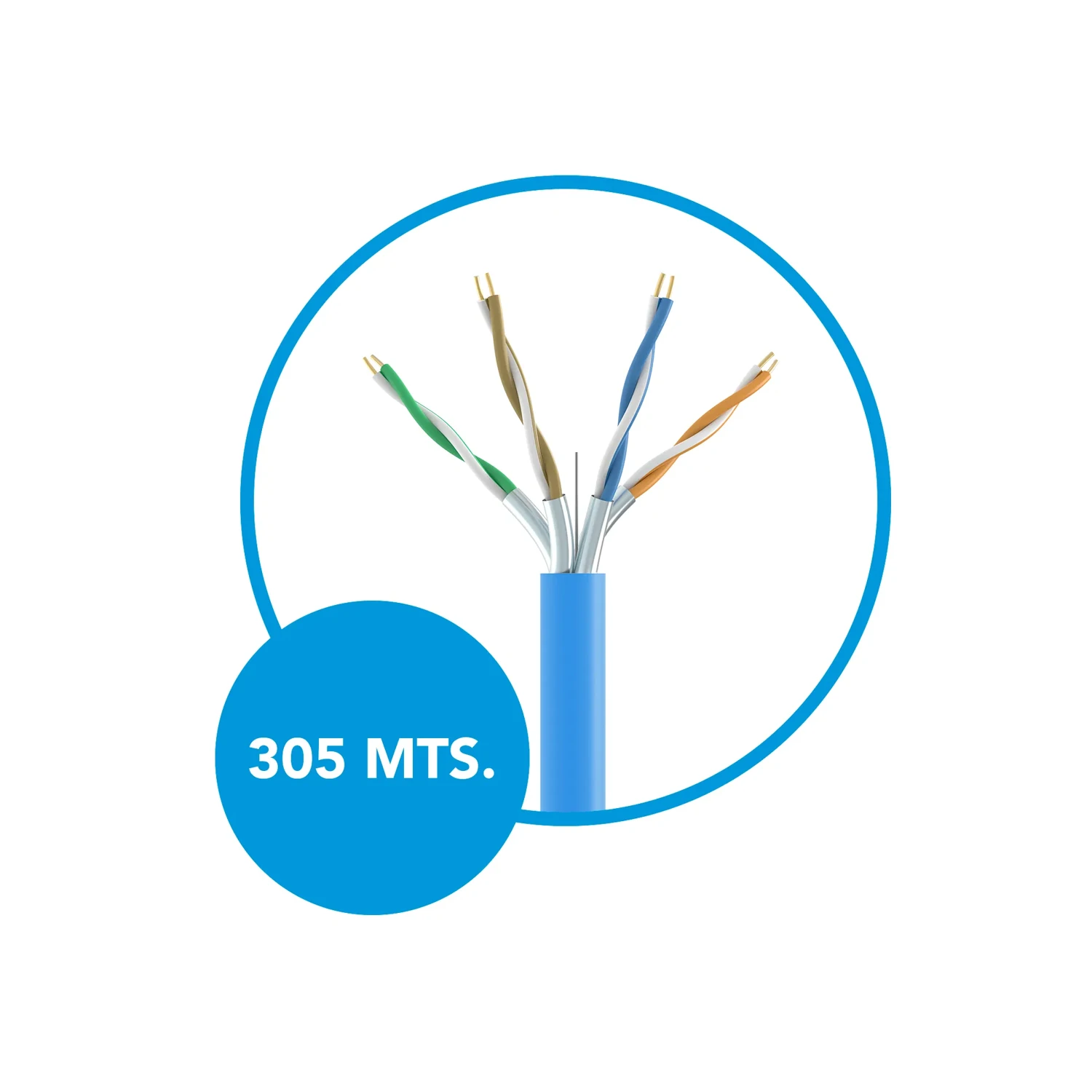 Cable FTP CAT6A 100% Cobre Cert UL 305m — foto 2