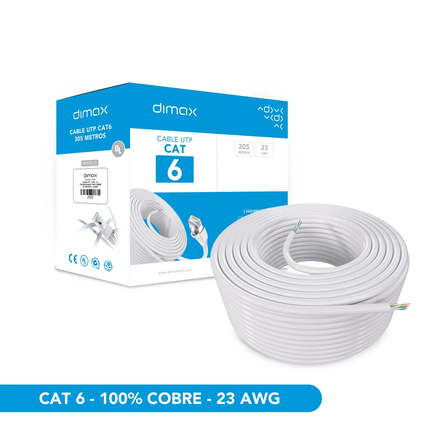 Cable UTP CAT6 BC Int 305 Metros UL — foto 1
