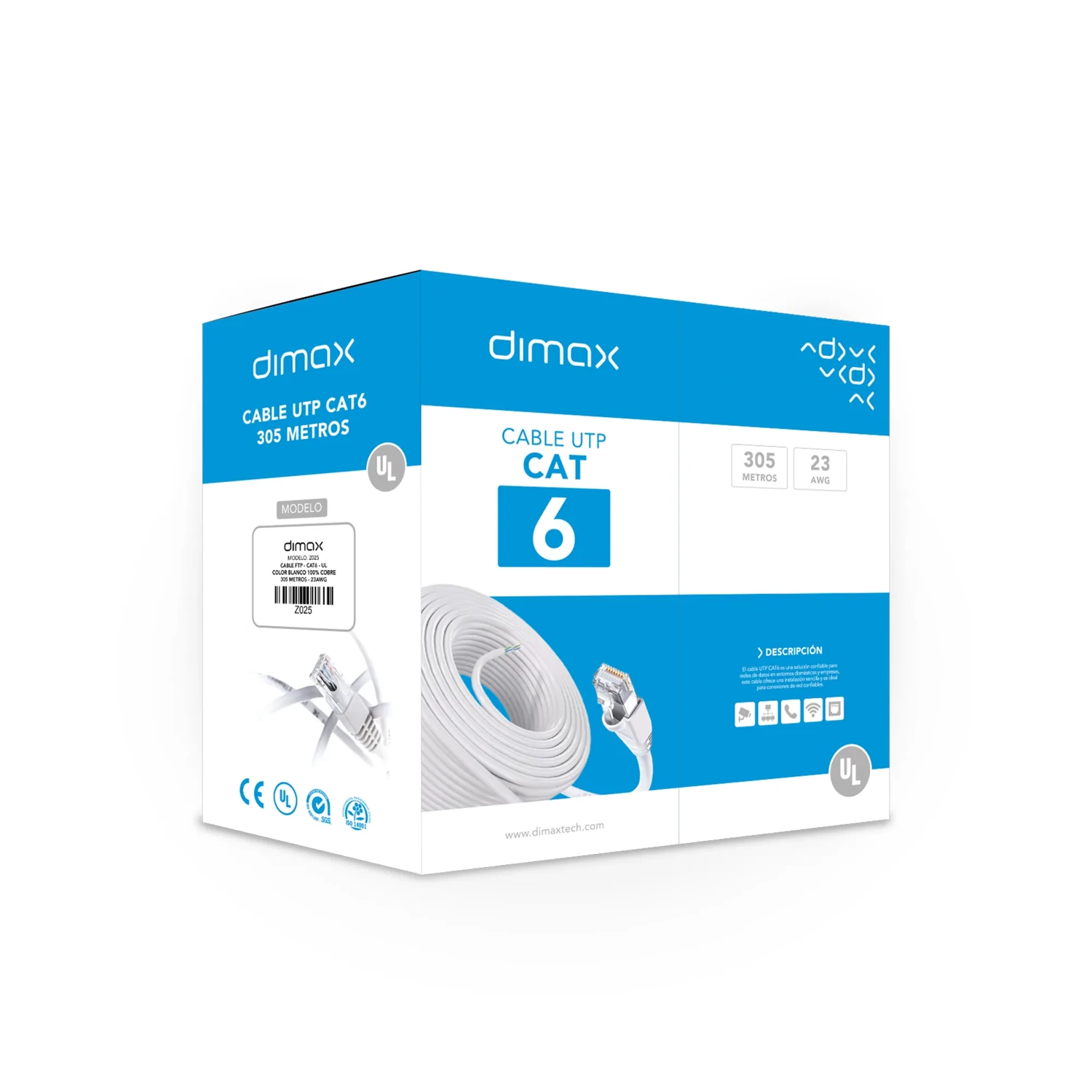 Cable UTP CAT6 BC Int 305 Metros UL — foto 3