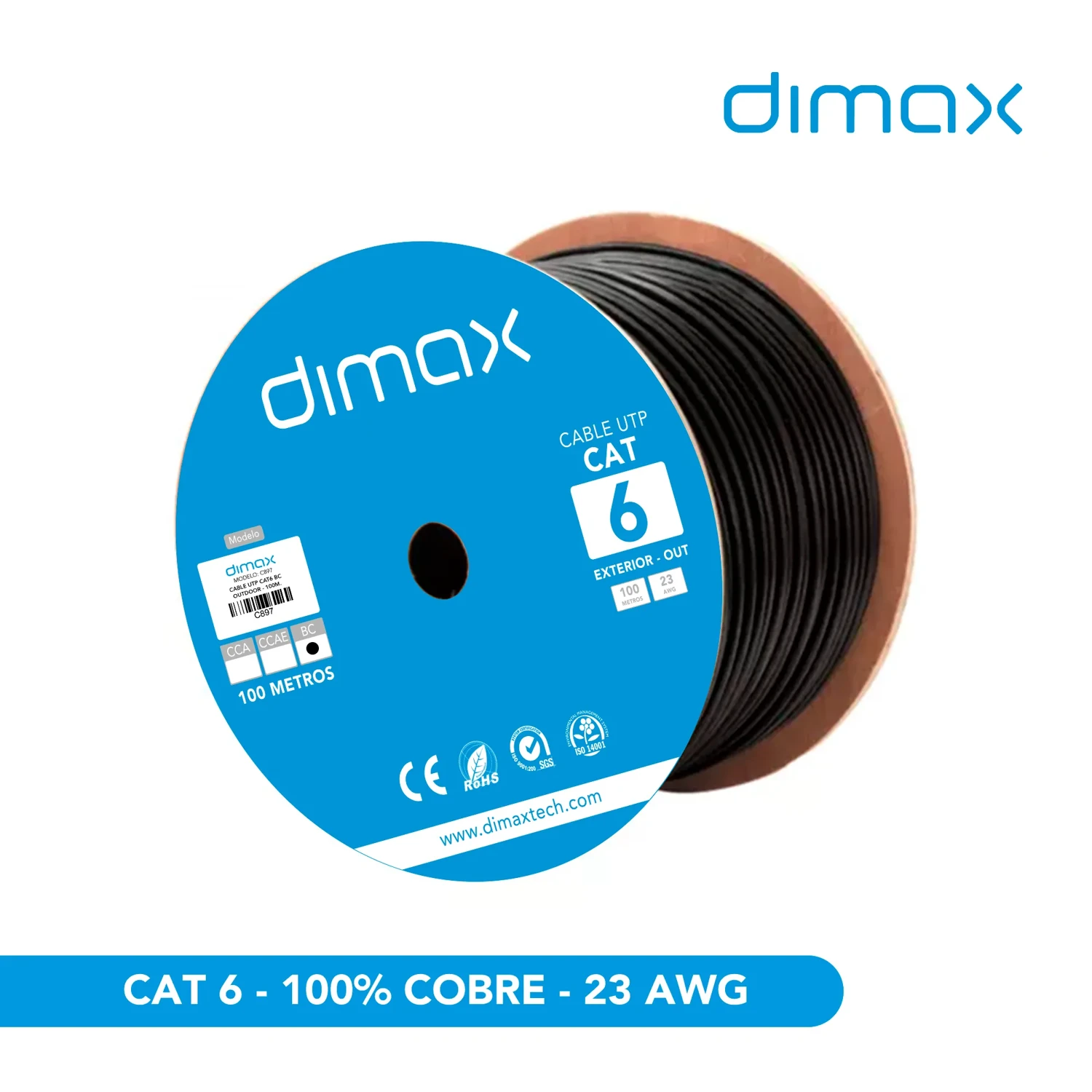 Cable UTP CAT6 BC Ext 100 Metros — foto 1
