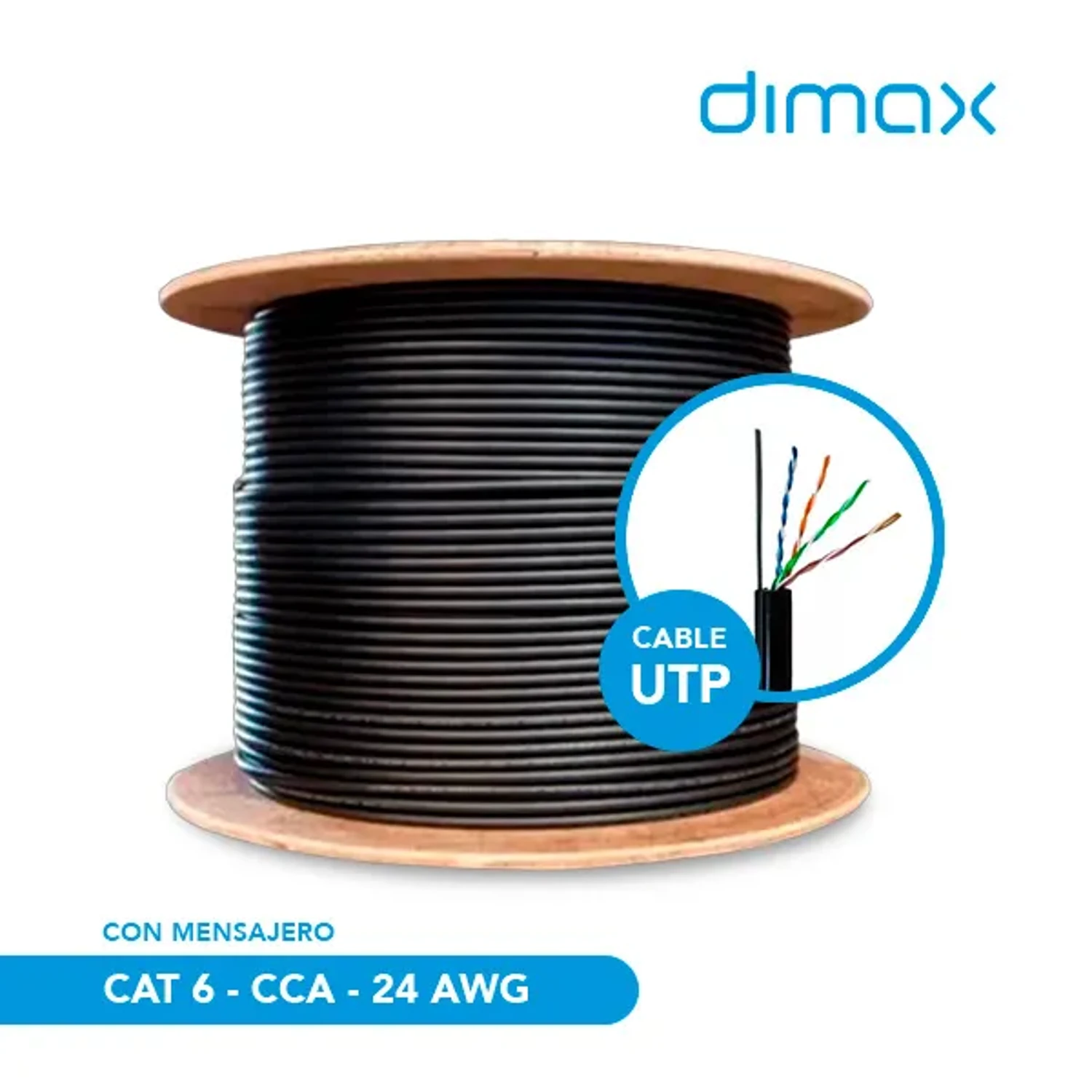 Cable UTP CAT6 Cca Ext Mens 305 Metros — foto 1