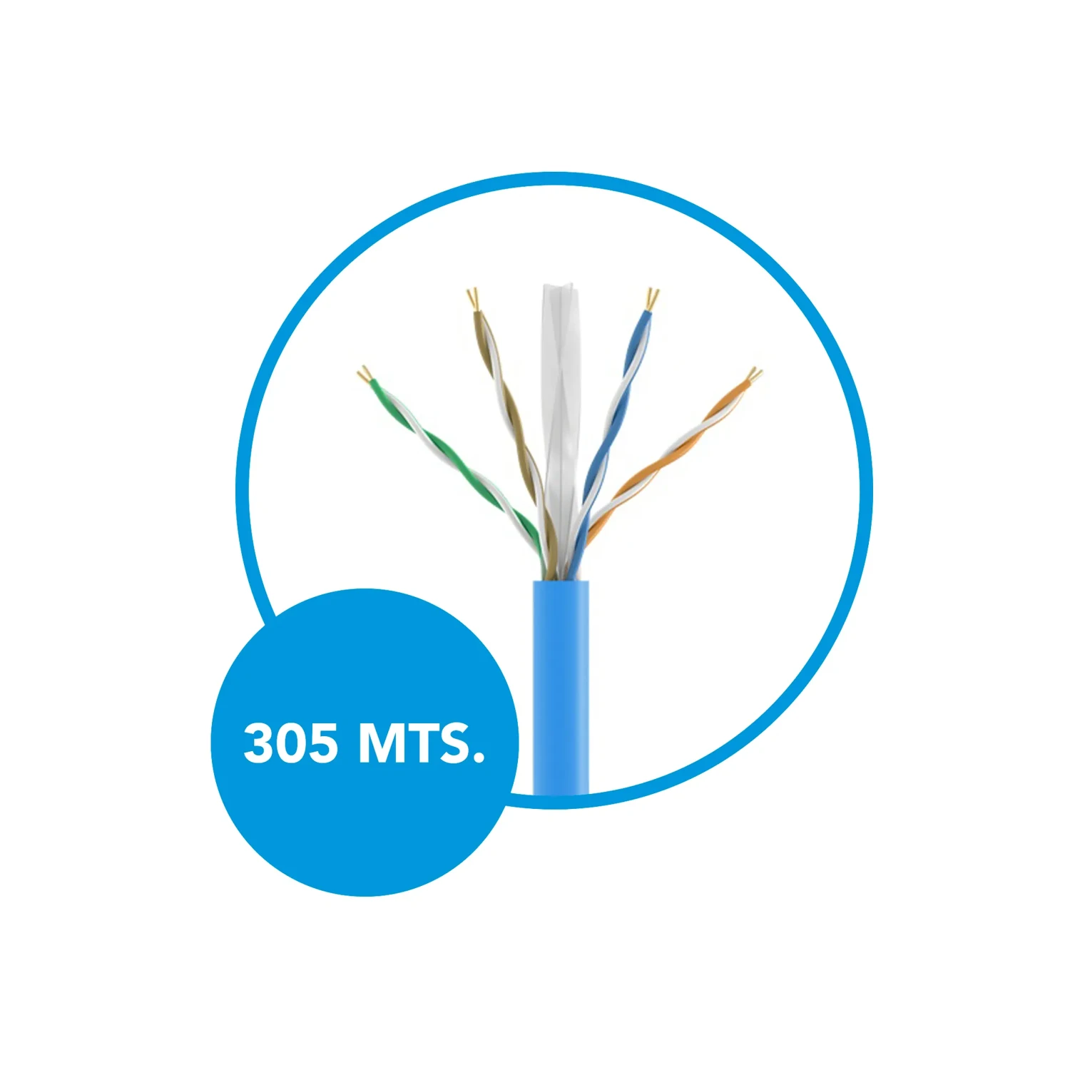 Cable UTP CAT6 BC Int 305m Metros UL — foto 2