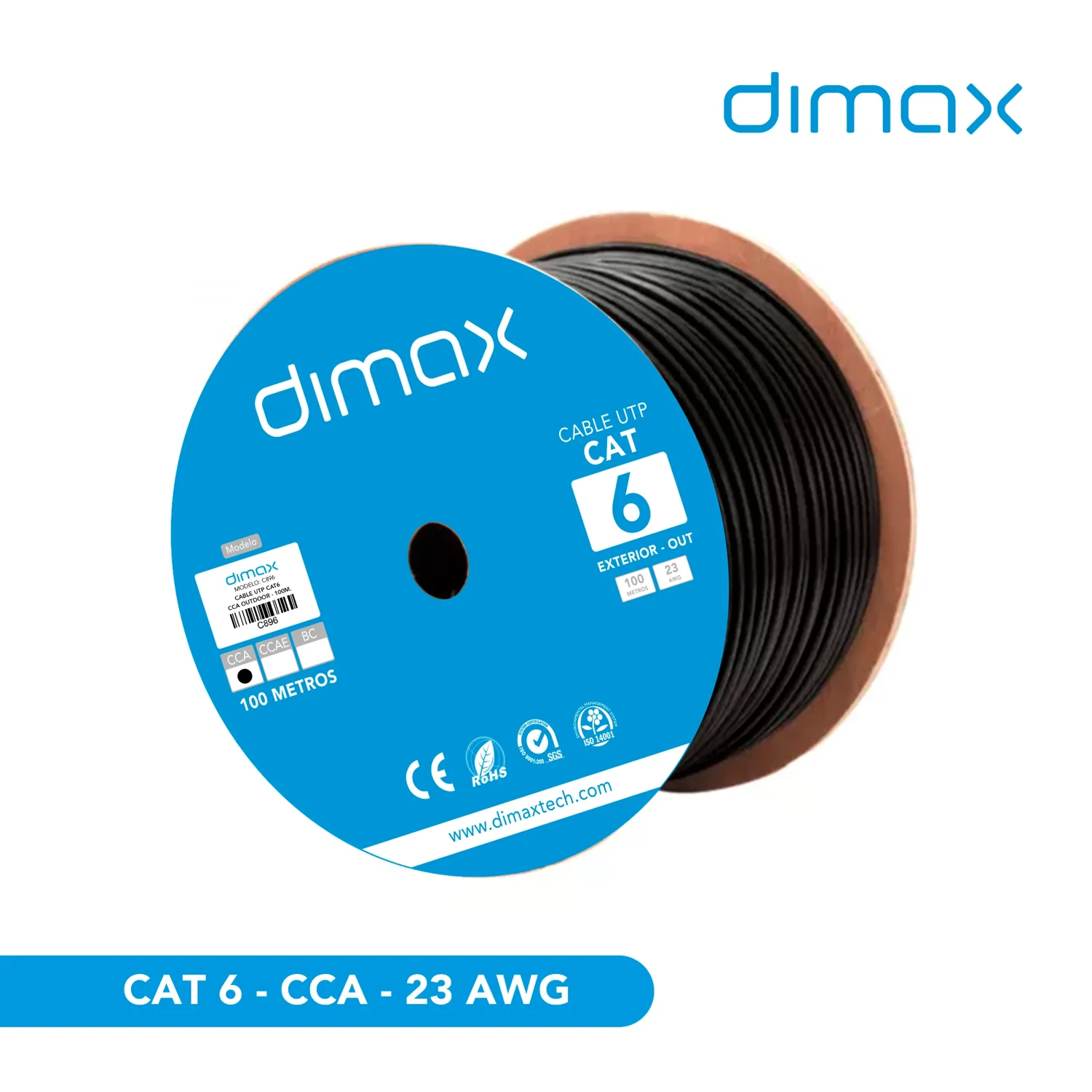 Cable UTP CAT6 Cca Ext 100 Metros — foto 1