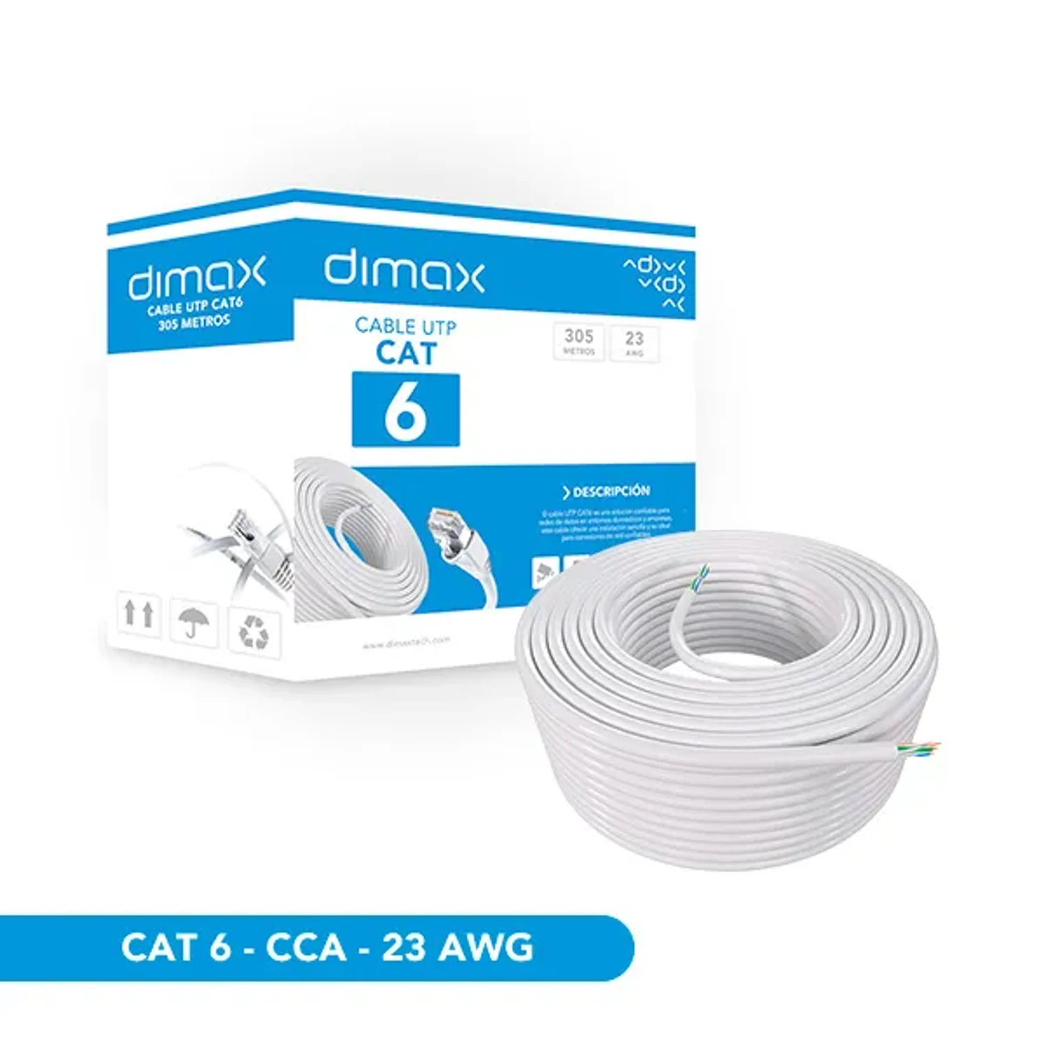 Cable UTP CAT6 Cca Int 305 Metros — foto 1