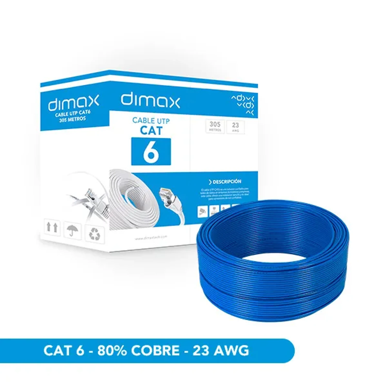 Cable UTP CAT6 Ccae Int 305m Metros UL — foto 1