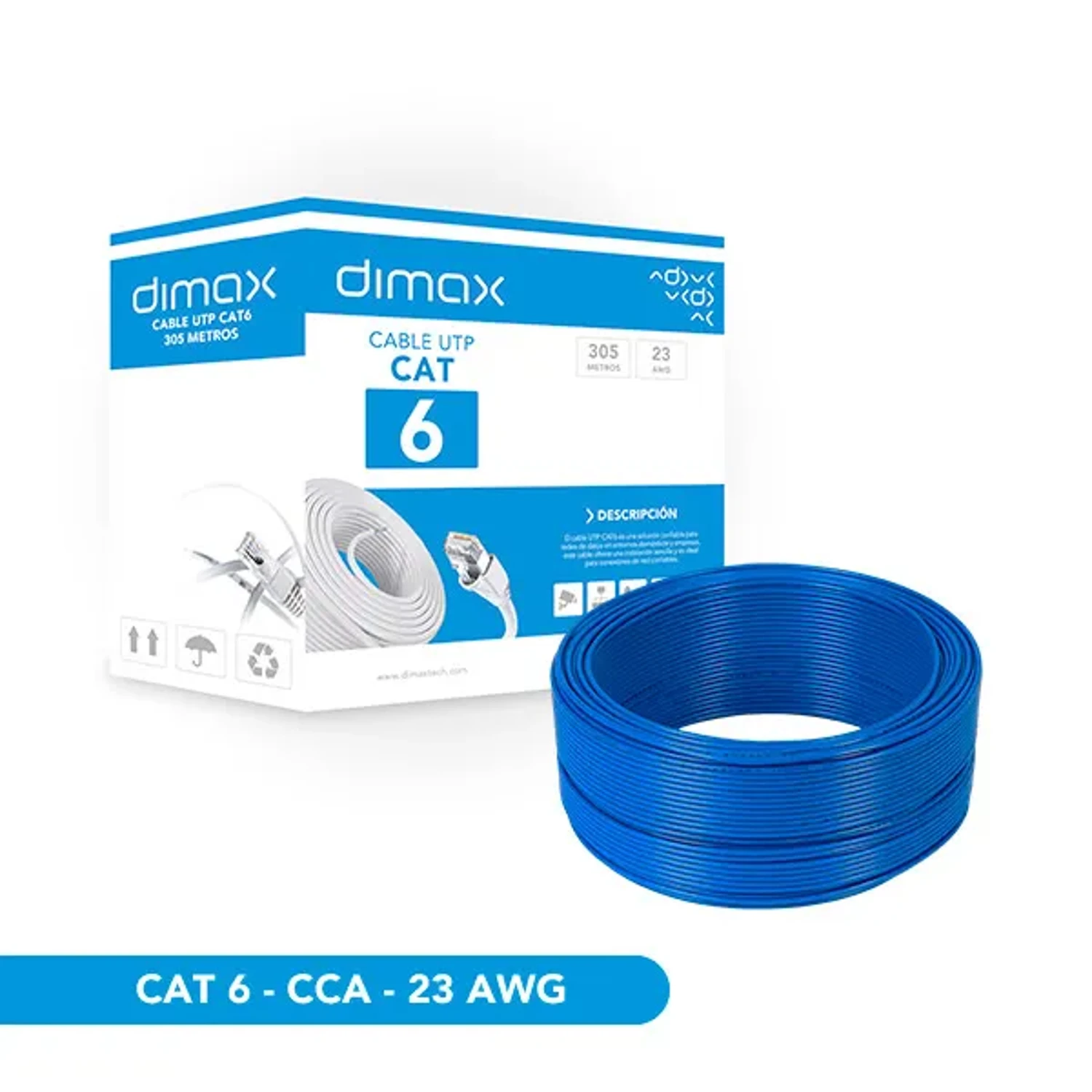 Cable UTP CAT6 Cca Int 305 Metros — foto 1