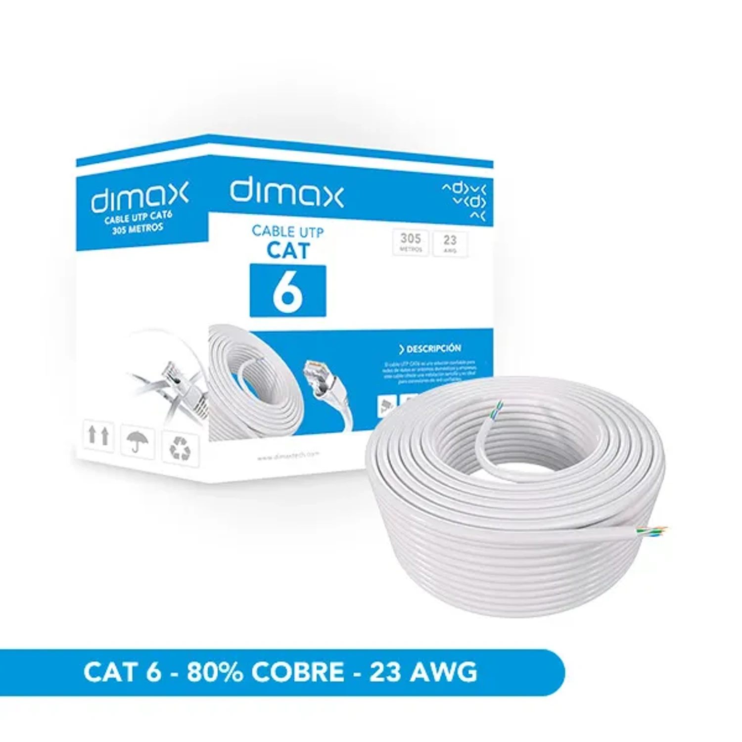 Cable UTP CAT6 Ccae Int 305m Metros UL — foto 1