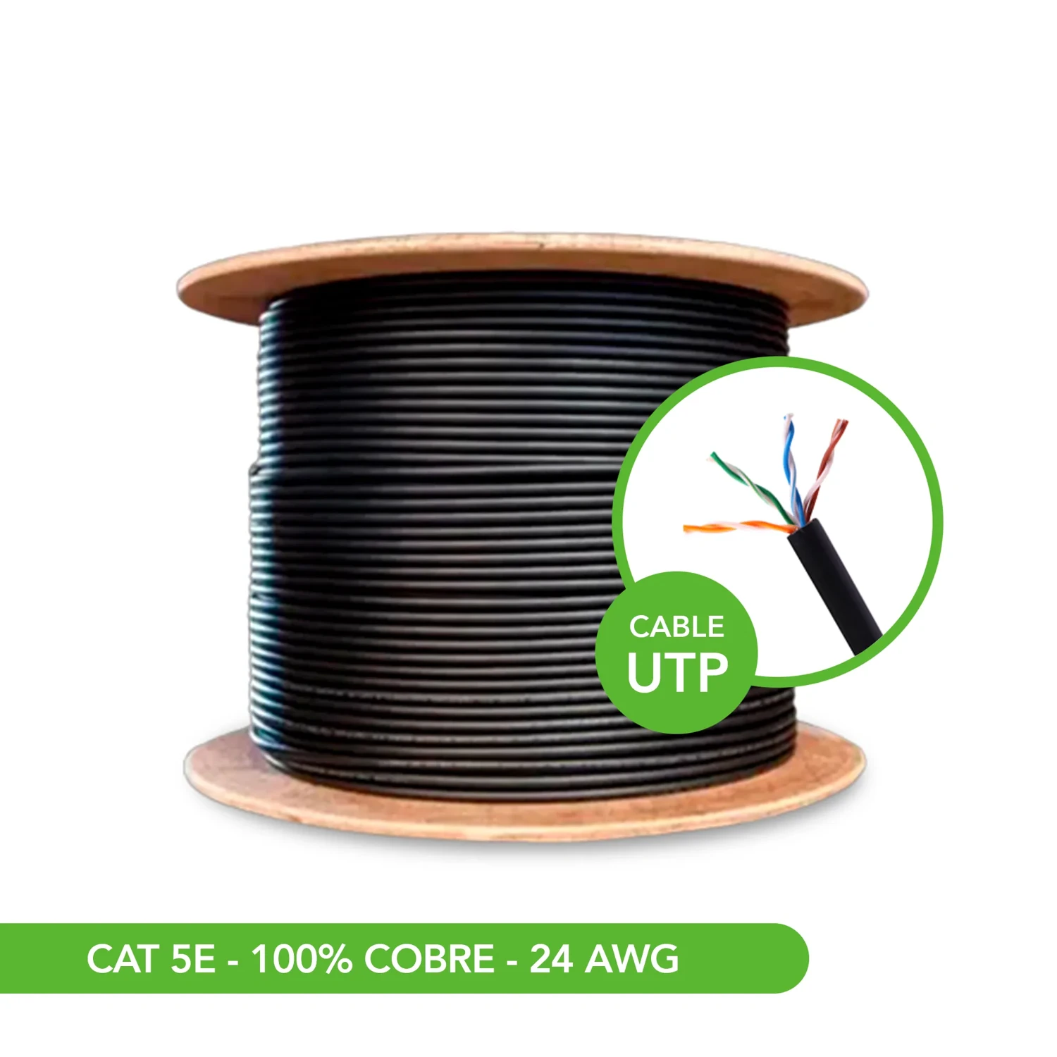 Cable UTP CAT5E BC Ext 305m Metros — foto 1