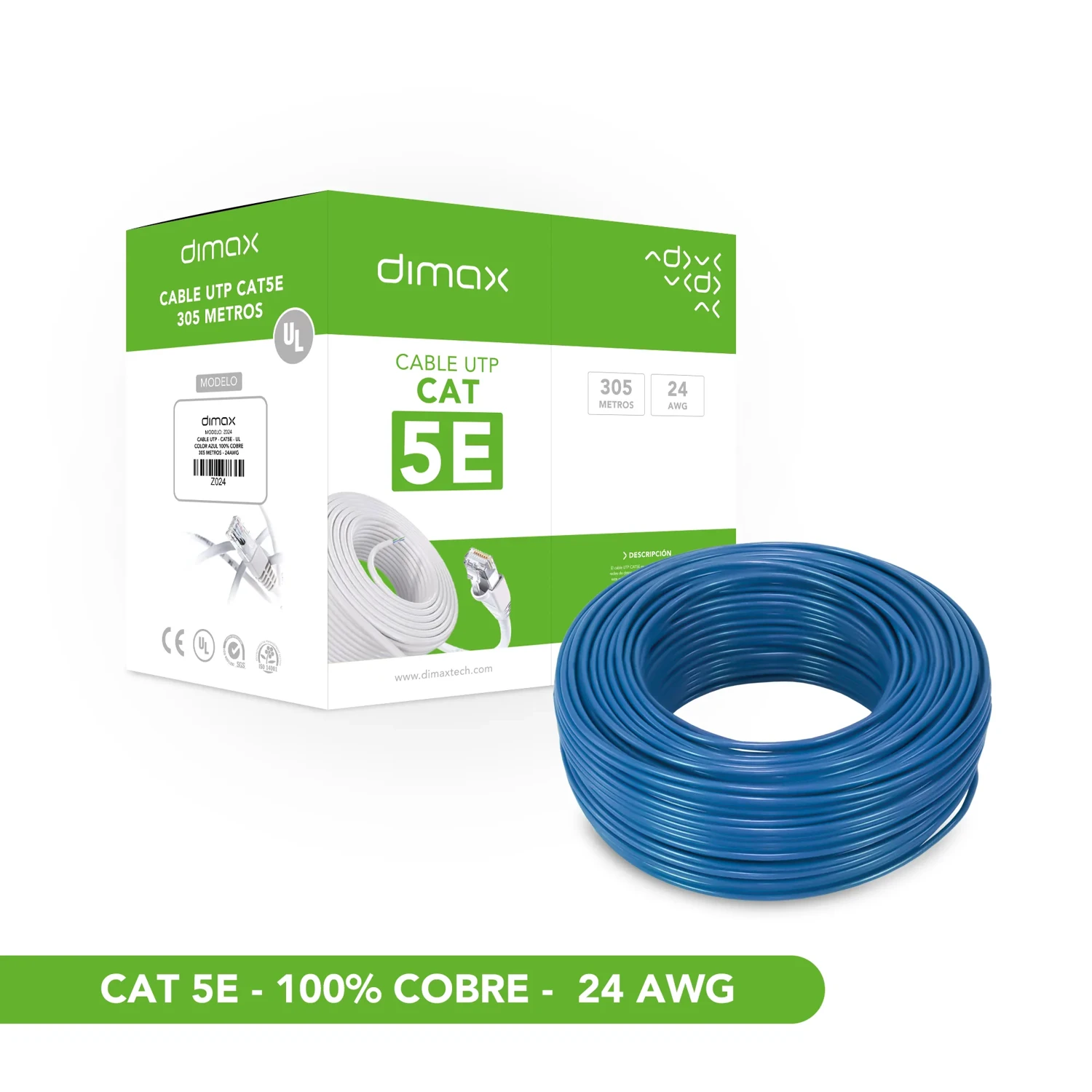 Cable UTP CAT5E BC Int 305 Metros UL — foto 1