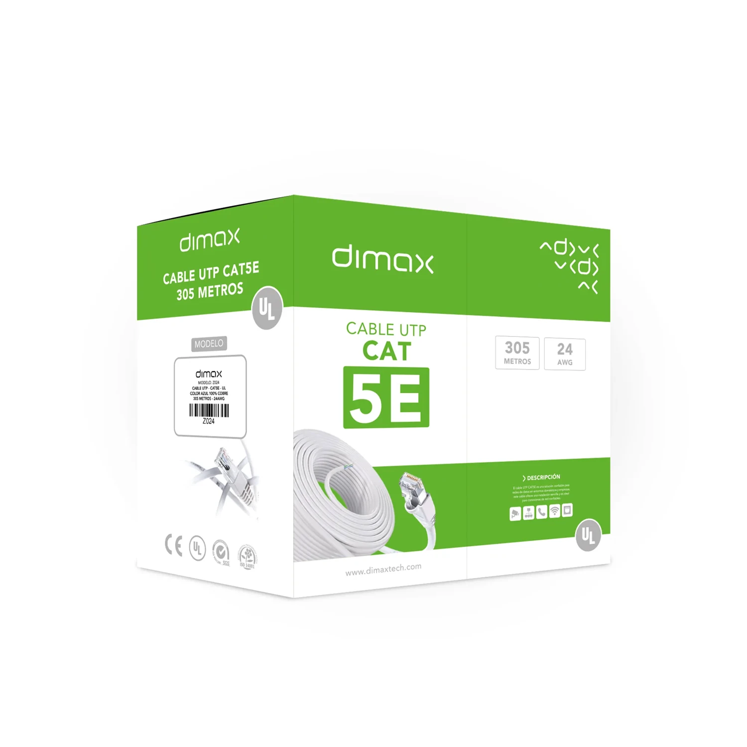 Cable UTP CAT5E BC Int 305 Metros UL — foto 3