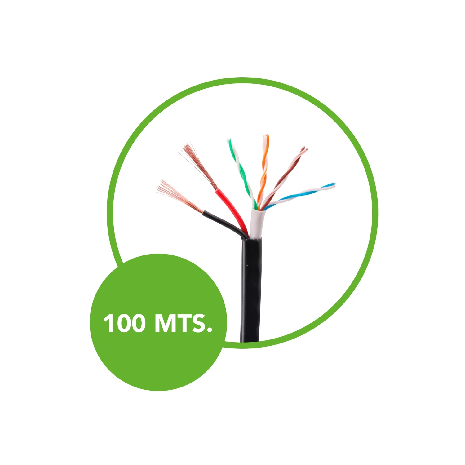 Cable UTP CAT5E Cca Ext Siames 100metros — foto 2