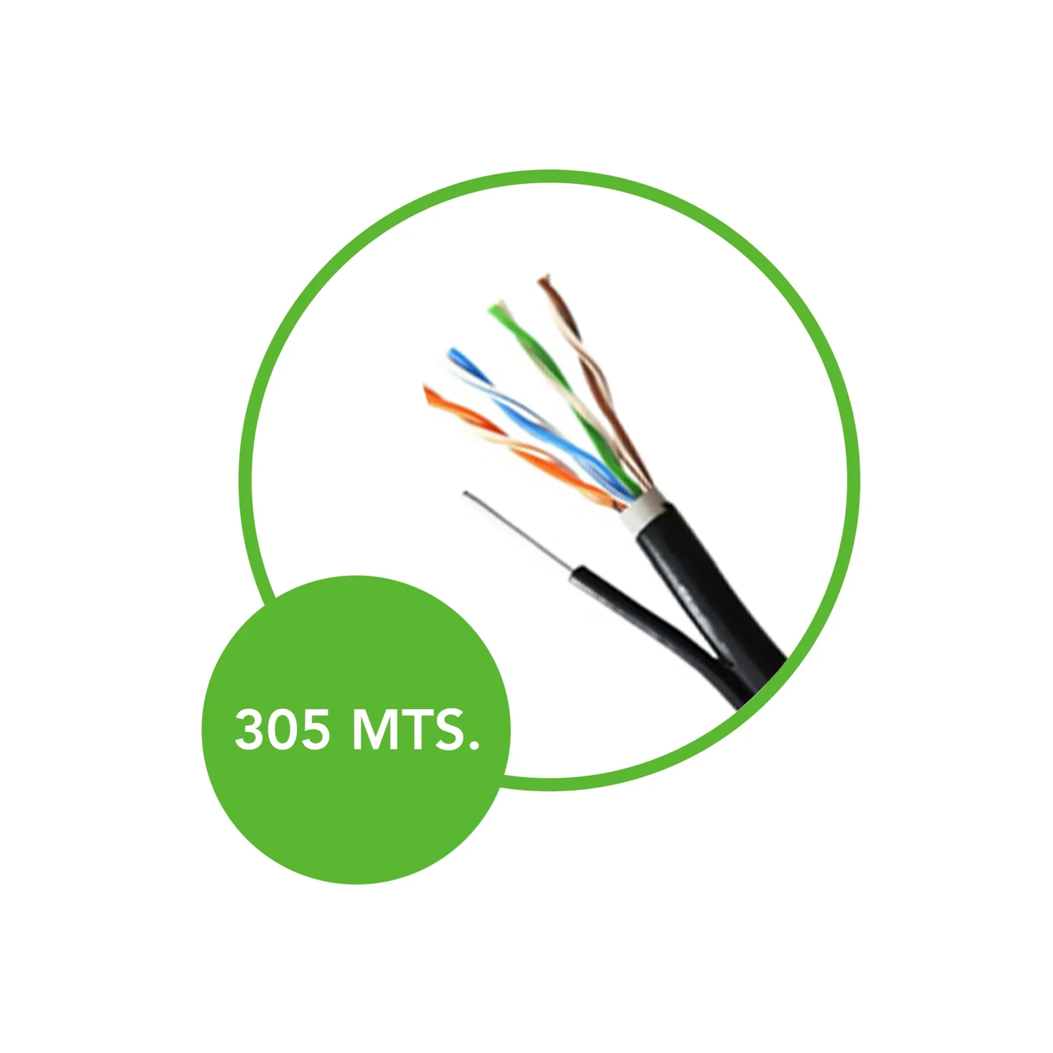 Cable UTP CAT5E Cca Ext Mens 305 Metros — foto 2
