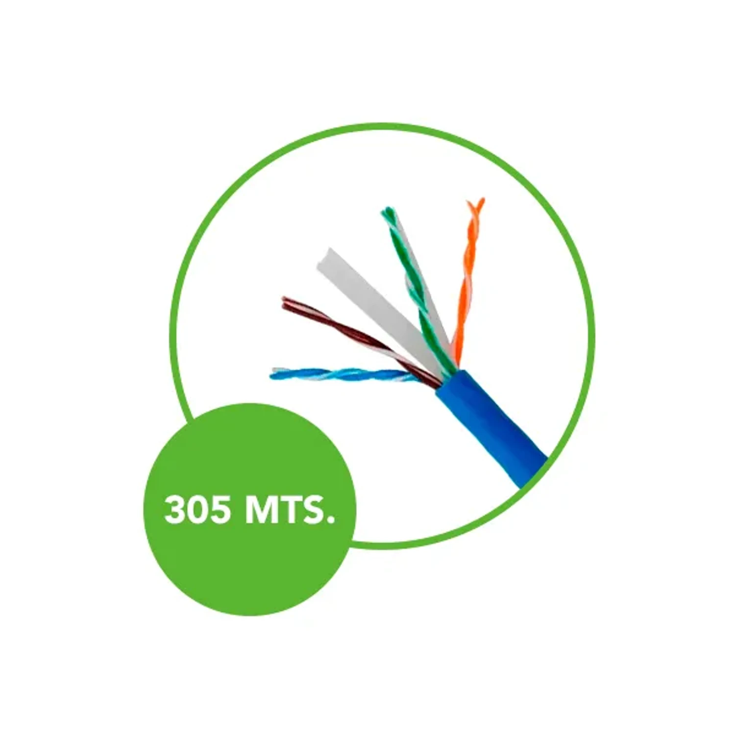 Cable UTP CAT5E Cca Int 305m Metros — foto 2