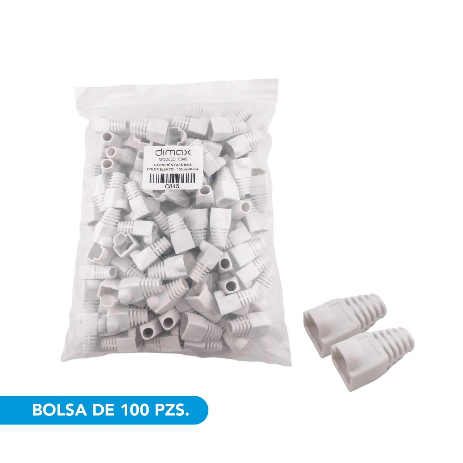 Capuchón para RJ45 Color Blanco-100 Uds — foto 1