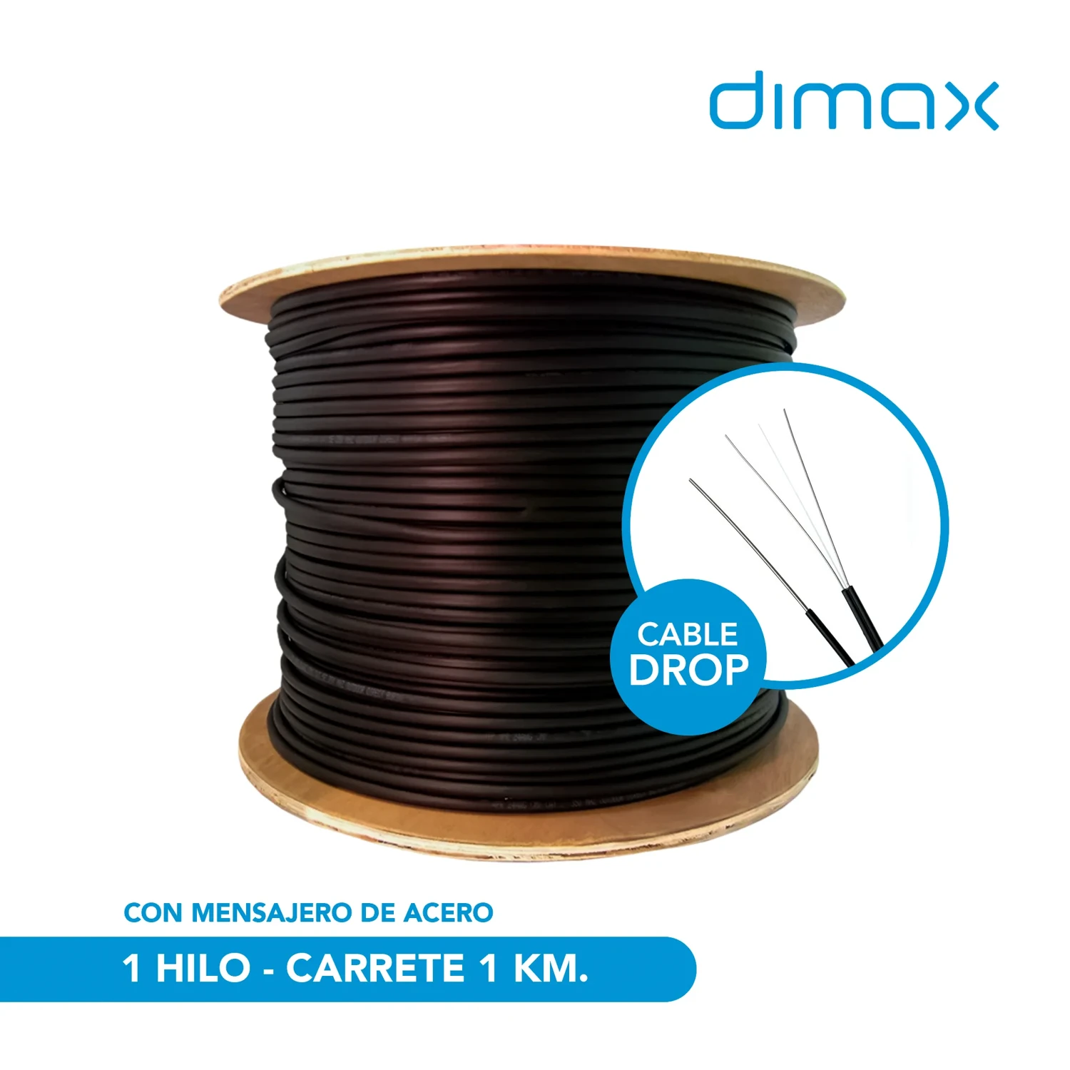 Cable Drop Frp 1 Hilo Men 1,2mm 1 KM — foto 1