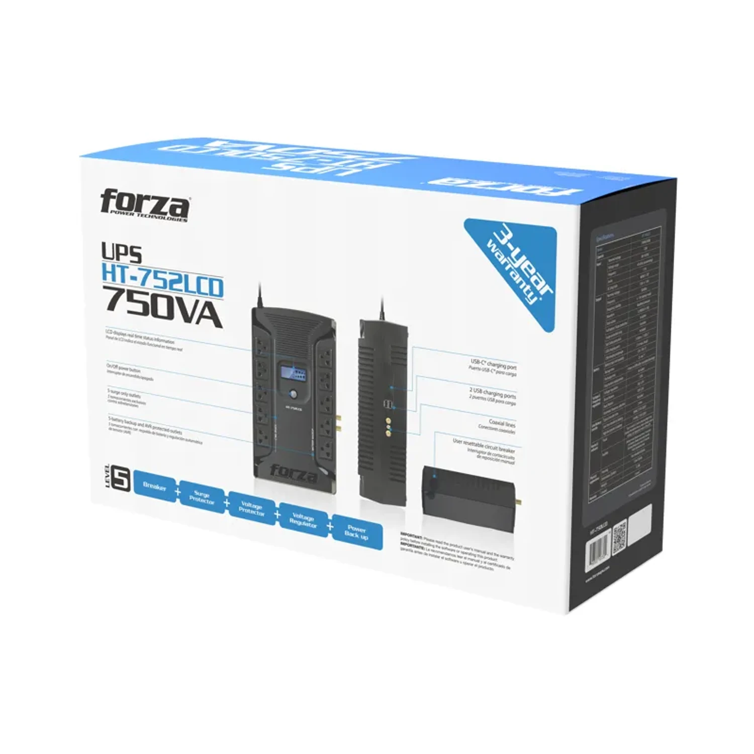 Ups Interactivo 750va/450w — foto 2