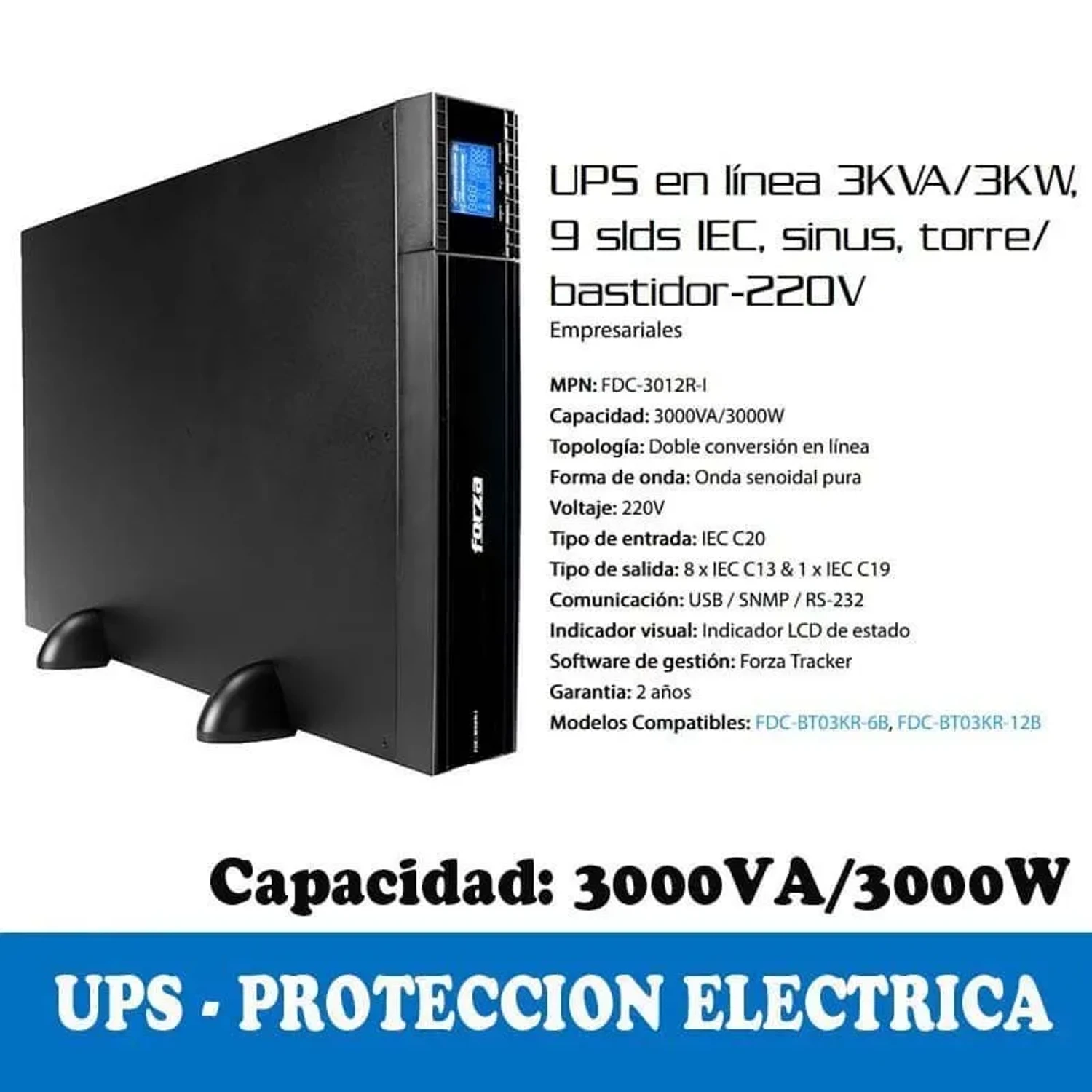 Sai Online 3000 Va/3000 W, 9 Salidas Iec — foto 3
