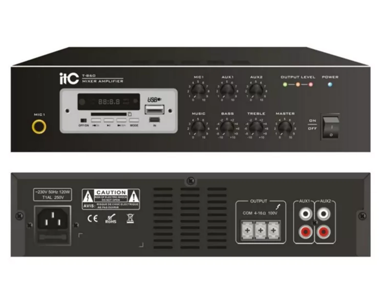 Amplificador Bluetooth 60w 100/70v — foto 1