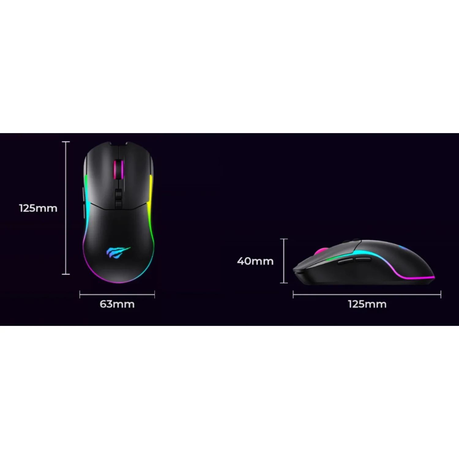 Mouse Gamer RGB Triple Modo — foto 5