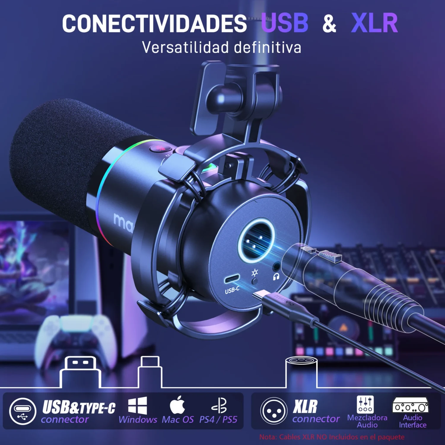 Microfono Dinamico Usb/xlr con Brazo — foto 3