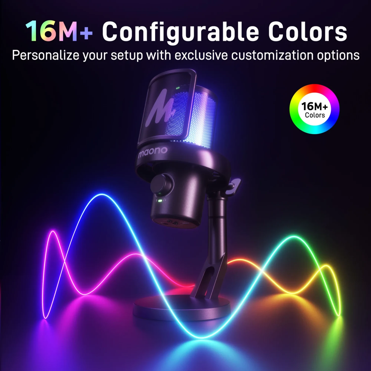Microfono Inalambrico de Escritorio RGB — foto 7