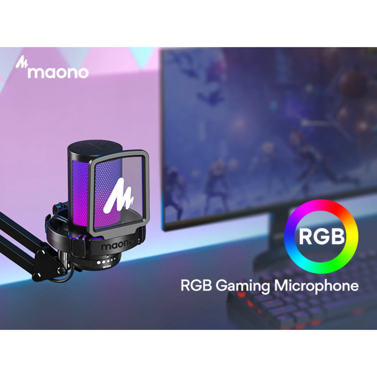 Microfono USB de Condensador RGB — foto 9