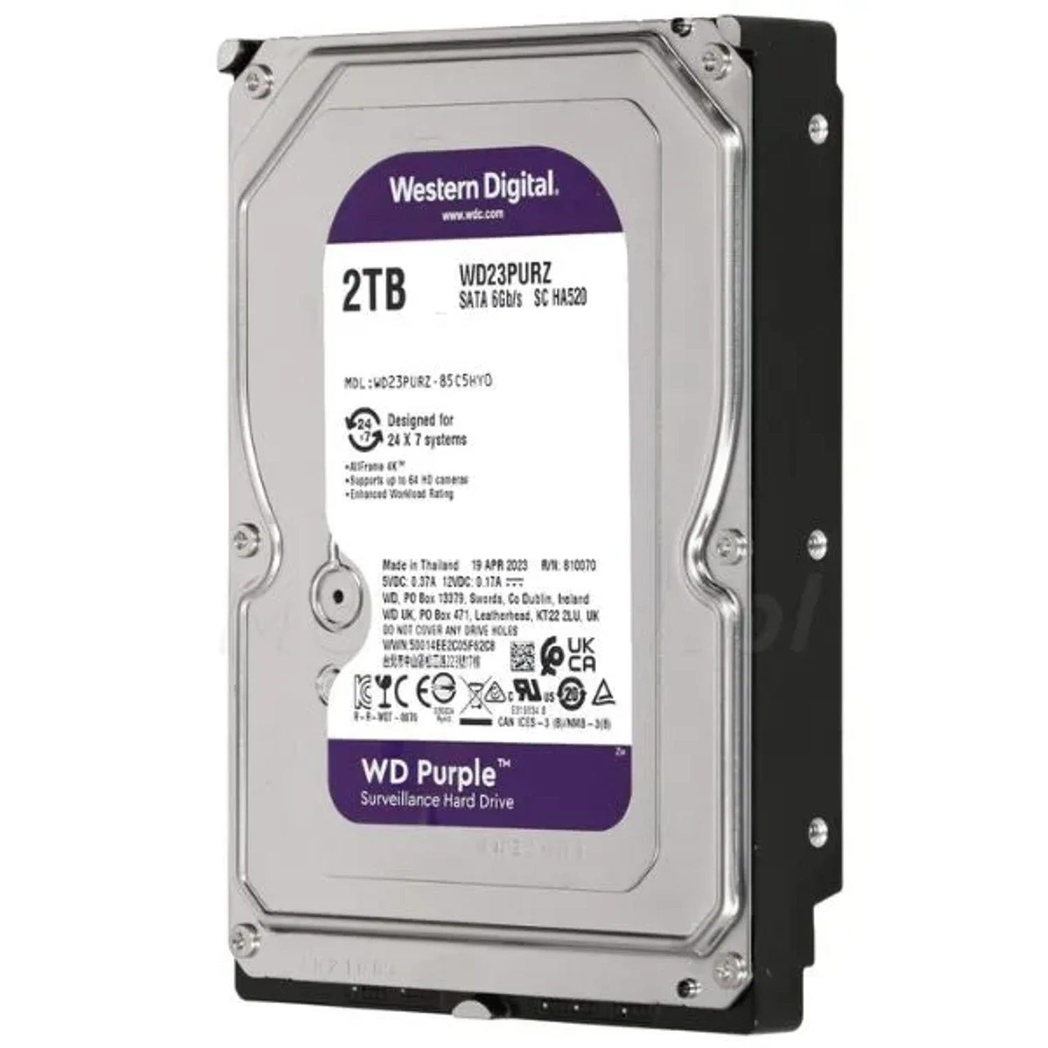 Disco Duro WD Purpura 2tb 3.5" — foto 2